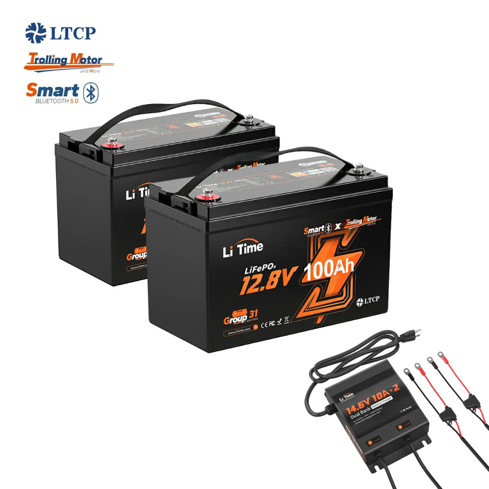 LiTime 12 Volt 100Ah TM Lithium Marine Trolling Motor Battery with Bluetooth 15 LiTime 12 Volt 100Ah TM Lithium Marine Trolling Motor Battery with Bluetooth