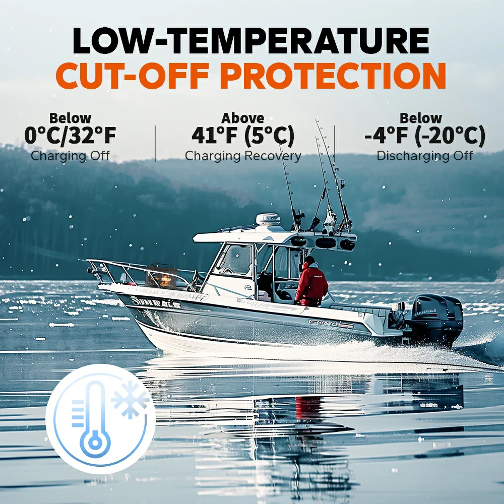 LiTime 12V 100Ah OBM Lithium Marine Battery for Electric Outboard Motors 7 LiTime 12V 100Ah OBM Lithium Marine Battery for Electric Outboard Motors