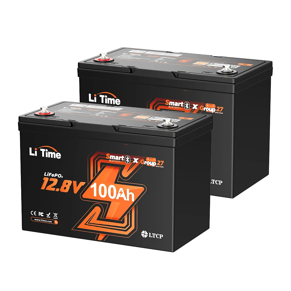 LiTime 12V 100Ah Group 27 Bluetooth LiFePO4 Lithium Deep Cycle Battery 11 LiTime 12V 100Ah Group 27 Bluetooth LiFePO4 Lithium Deep Cycle Battery