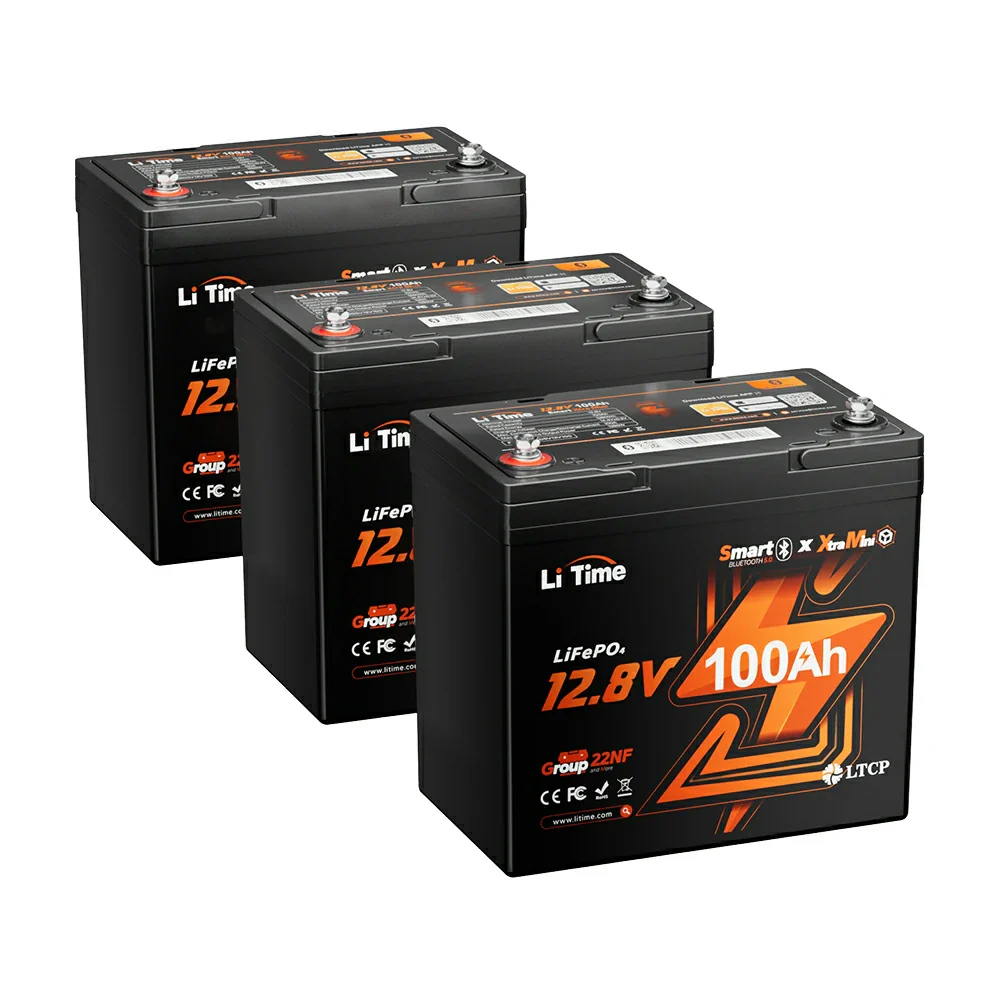 LiTime 12V 100Ah Xtra-Mini Bluetooth Small LiFePO4 Deep Cycle Battery 16 LiTime 12V 100Ah Xtra-Mini Bluetooth Small LiFePO4 Deep Cycle Battery