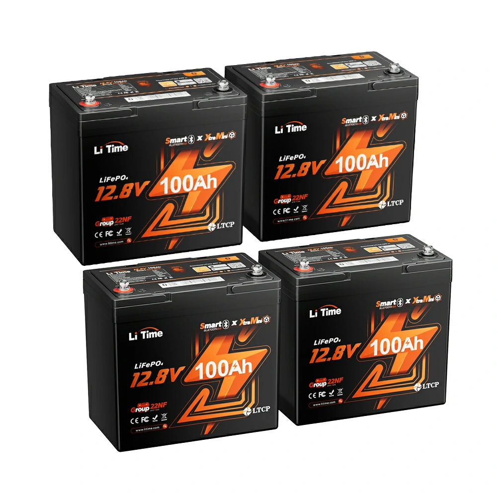 LiTime 12V 100Ah Xtra-Mini Bluetooth Small LiFePO4 Deep Cycle Battery 17 LiTime 12V 100Ah Xtra-Mini Bluetooth Small LiFePO4 Deep Cycle Battery