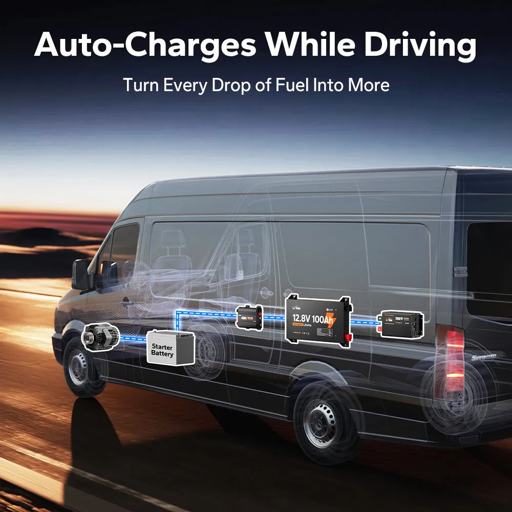 LiTime 12V 100Ah Slim LiFePO4 Lithium Metal Case Deep Cycle Battery 7 LiTime 12V 100Ah Slim LiFePO4 Lithium Metal Case Deep Cycle Battery