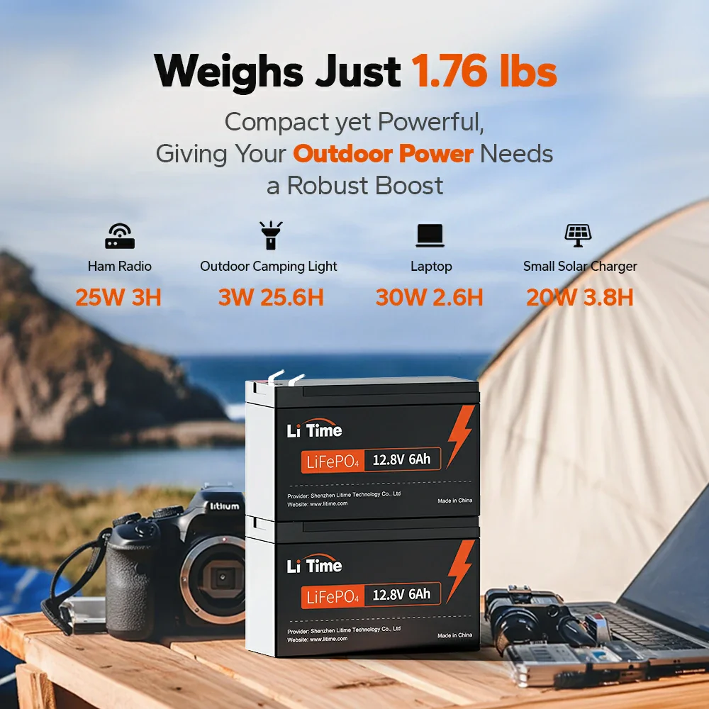 LiTime 12V 6Ah LiFePO4 Lithium Battery 5 LiTime 12V 6Ah LiFePO4 Lithium Battery
