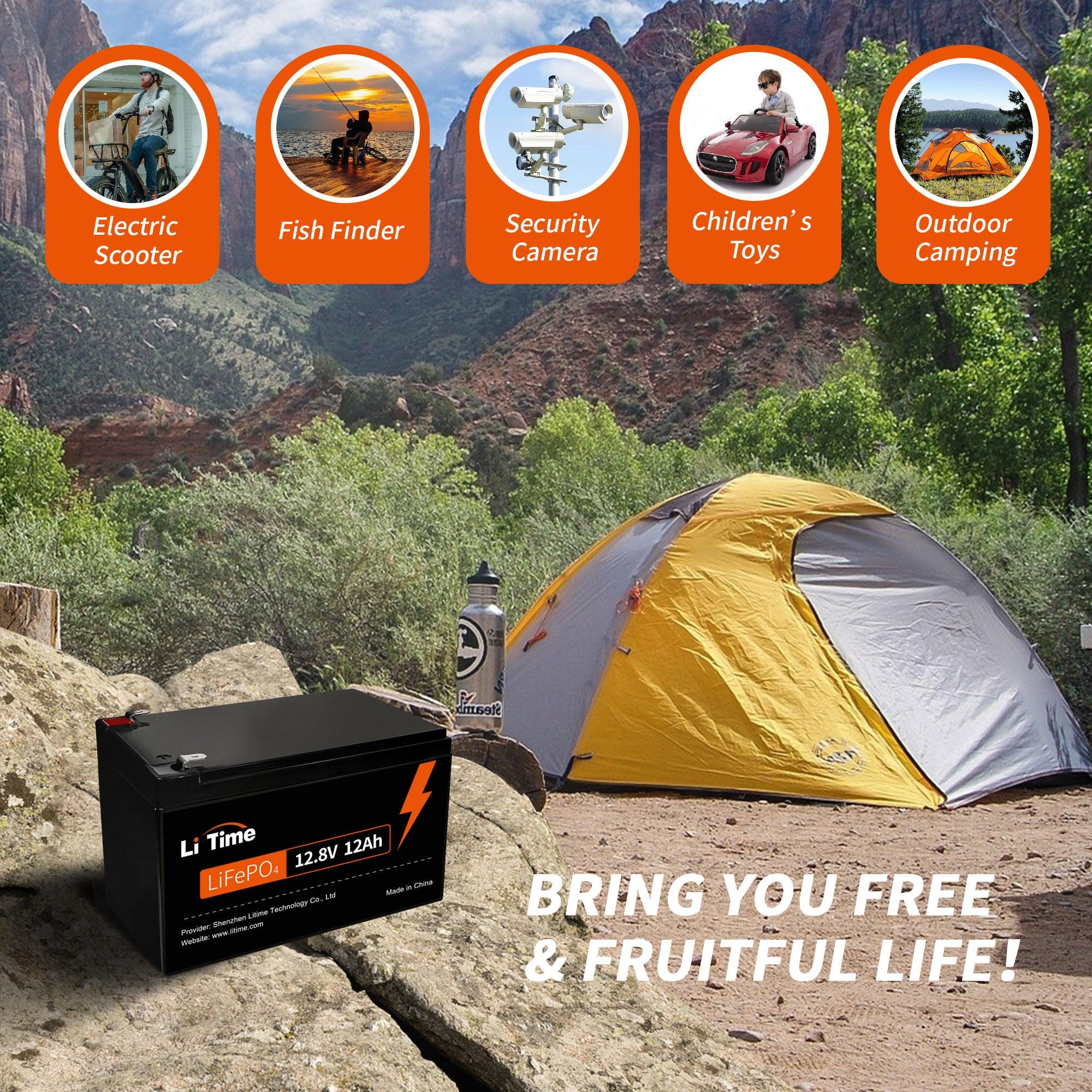 LiTime 12V 12Ah LiFePO4 Lithium Battery for Fish Finder 7 LiTime 12V 12Ah LiFePO4 Lithium Battery for Fish Finder