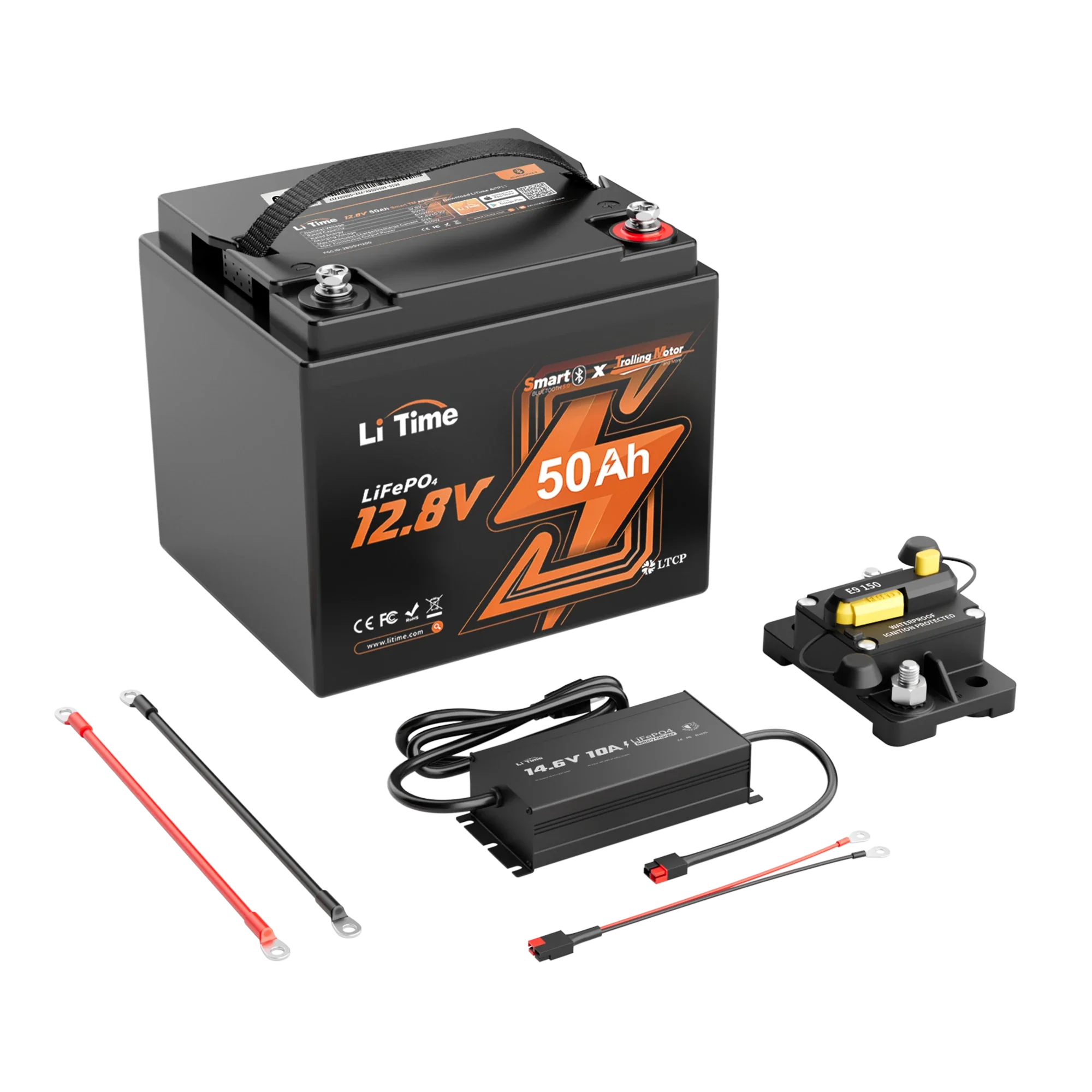 LiTime 12V 50Ah Lithium Bluetooth Battery for Trolling Motor 15 LiTime 12V 50Ah Lithium Bluetooth Battery for Trolling Motor