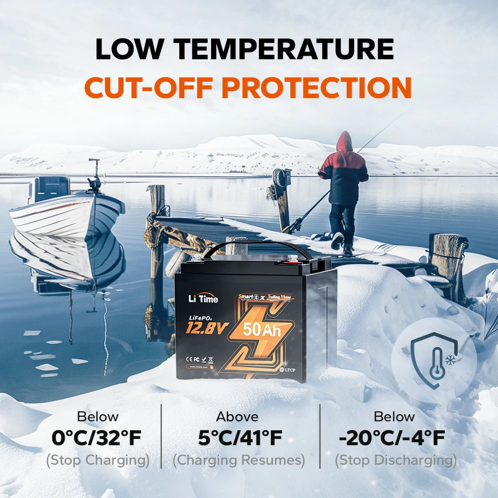 LiTime 12V 50Ah Lithium Bluetooth Battery for Trolling Motor 5 LiTime 12V 50Ah Lithium Bluetooth Battery for Trolling Motor