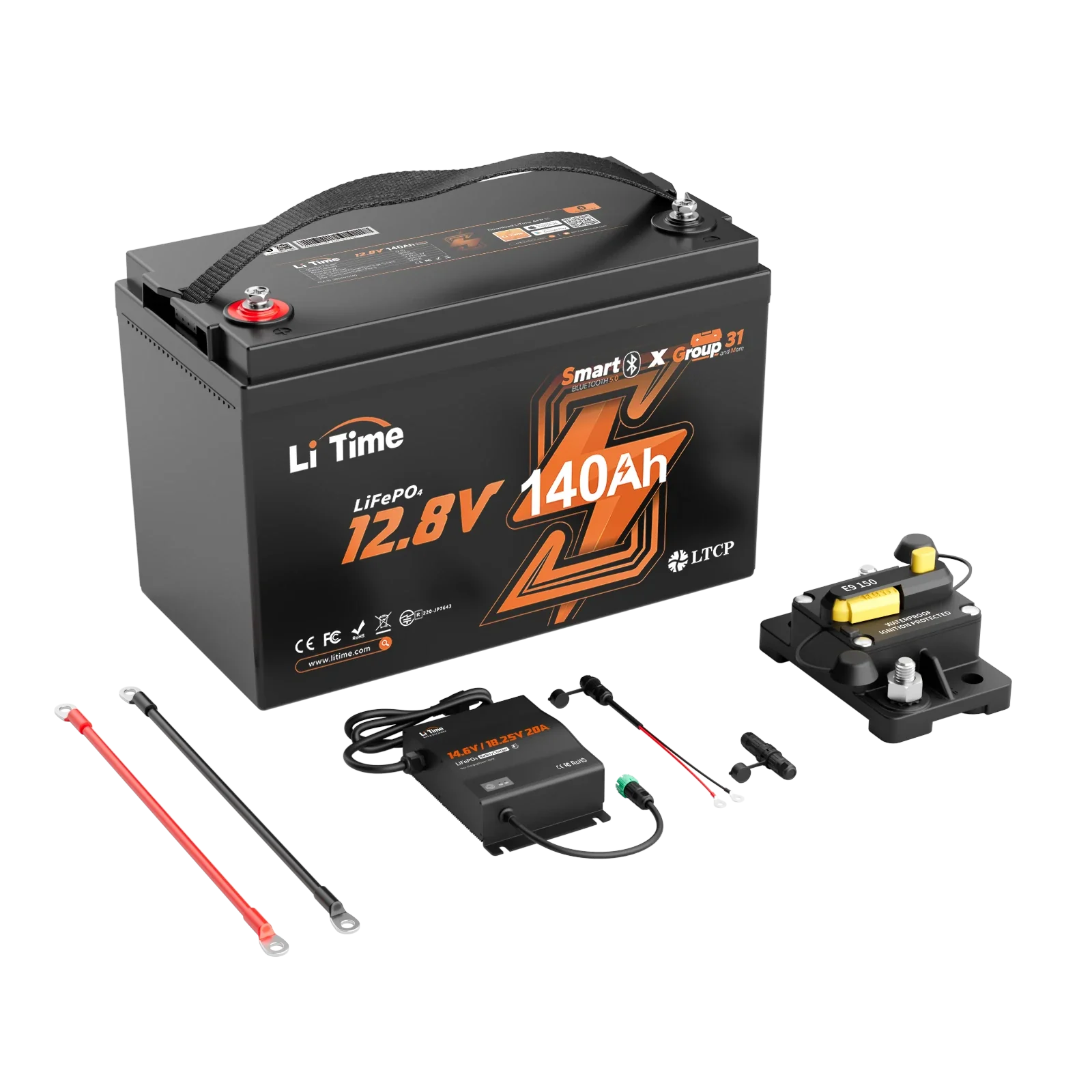 LiTime 12V 140Ah Bluetooth Lithium Deep Cycle Battery for RV and Trolling Motor 19 LiTime 12V 140Ah Bluetooth Lithium Deep Cycle Battery for RV and Trolling Motor