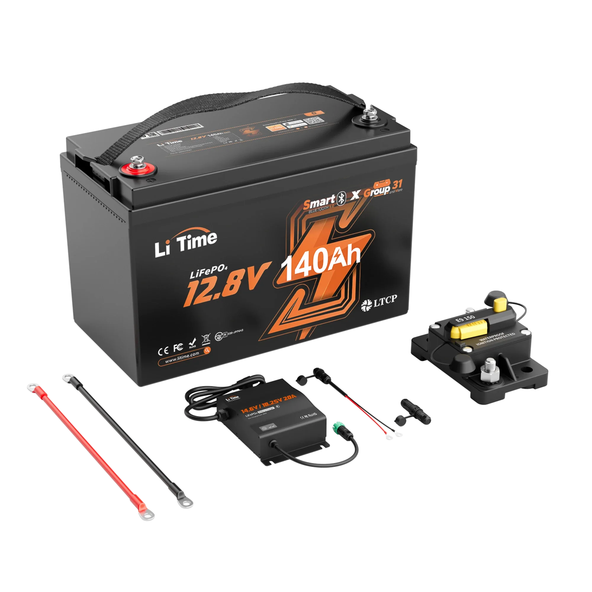 LiTime 12V 140Ah Bluetooth Lithium Deep Cycle Battery for RV and Trolling Motor 20 LiTime 12V 140Ah Bluetooth Lithium Deep Cycle Battery for RV and Trolling Motor