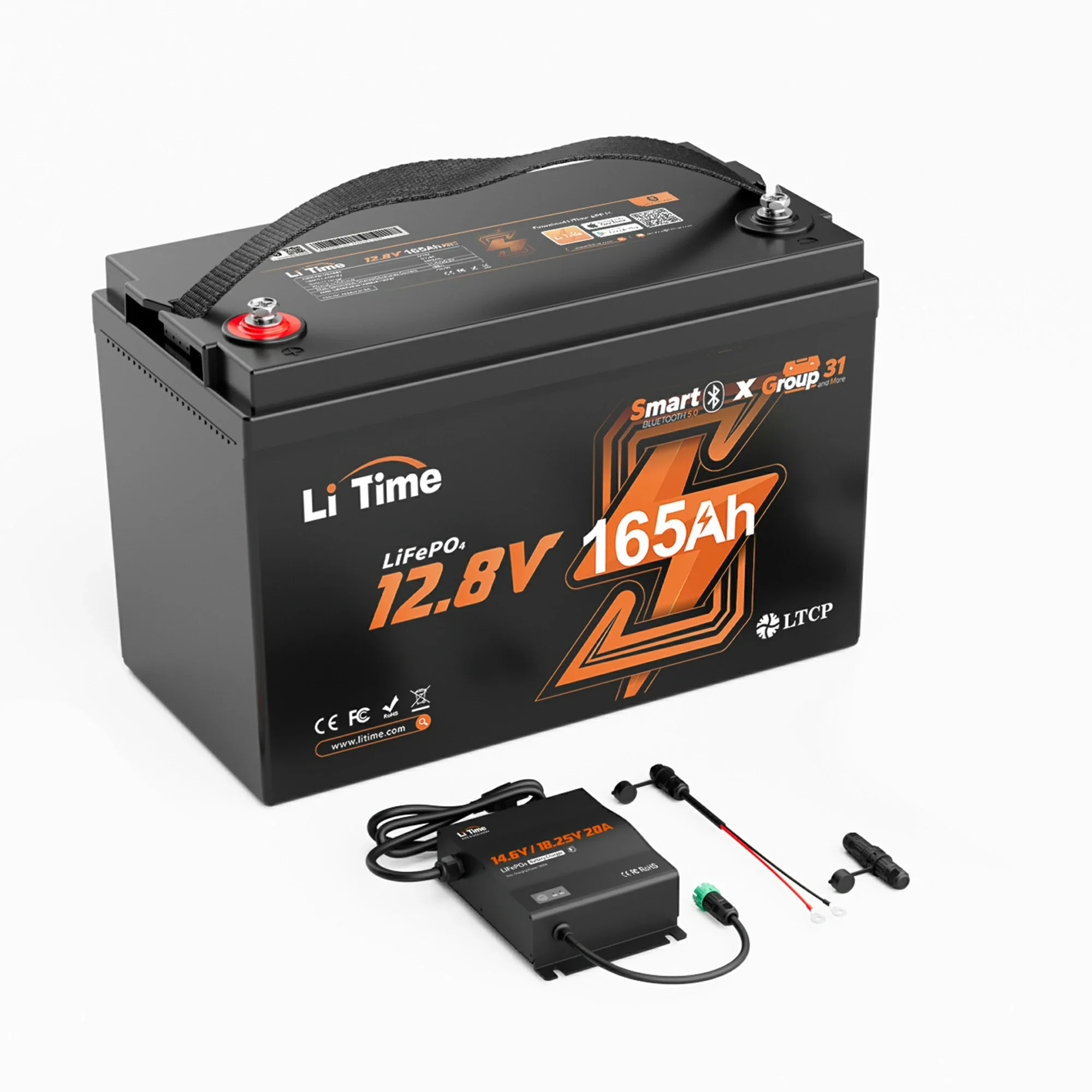 LiTime 12V 165Ah Bluetooth Lithium Deep Cycle Battery for RV and Marine 17 LiTime 12V 165Ah Bluetooth Lithium Deep Cycle Battery for RV and Marine