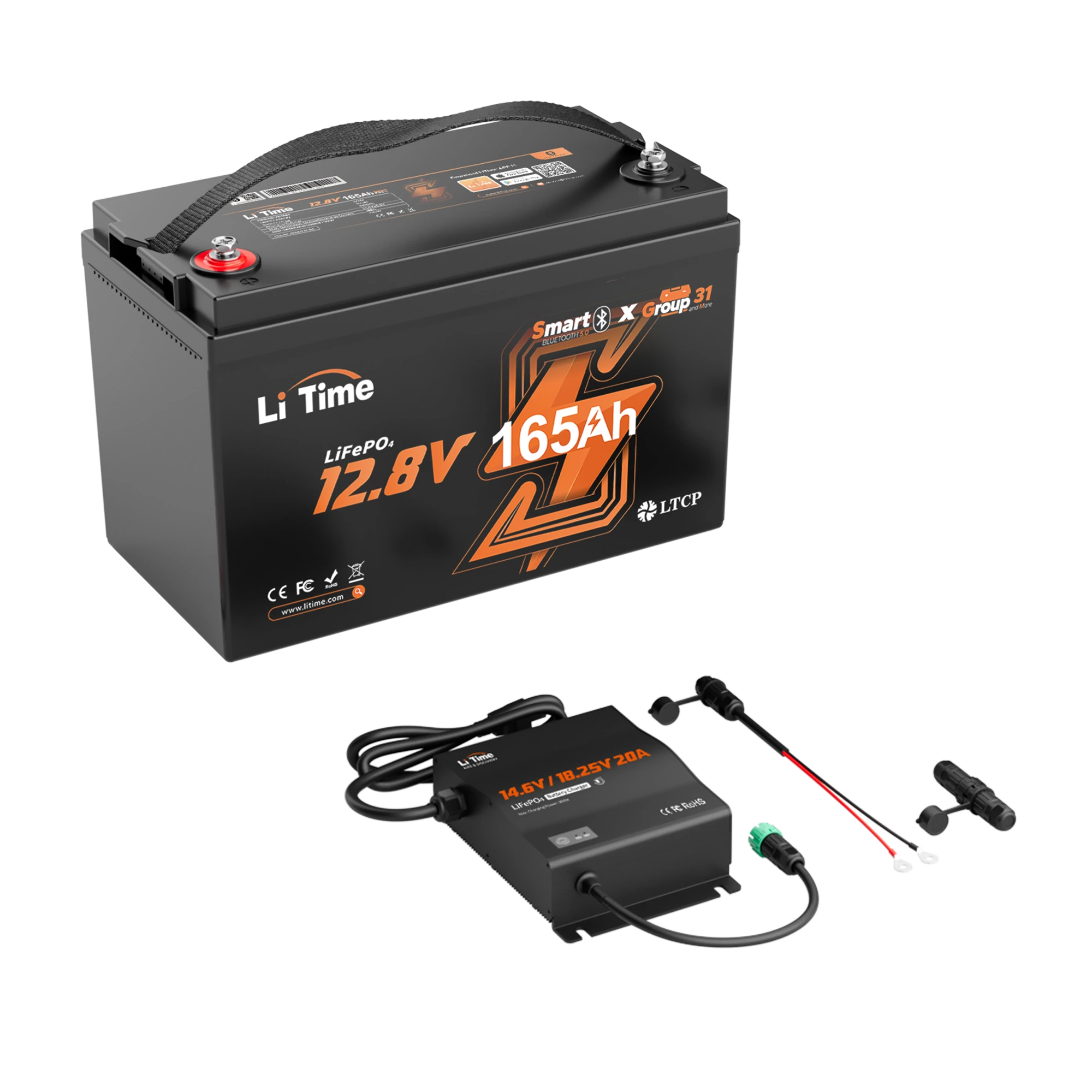 LiTime 12V 165Ah Bluetooth Lithium Deep Cycle Battery for RV and Marine 18 LiTime 12V 165Ah Bluetooth Lithium Deep Cycle Battery for RV and Marine