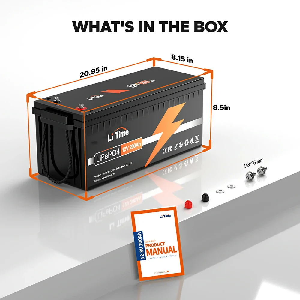LiTime 12V 200Ah LiFePO4 Deep Cycle Lithium Battery