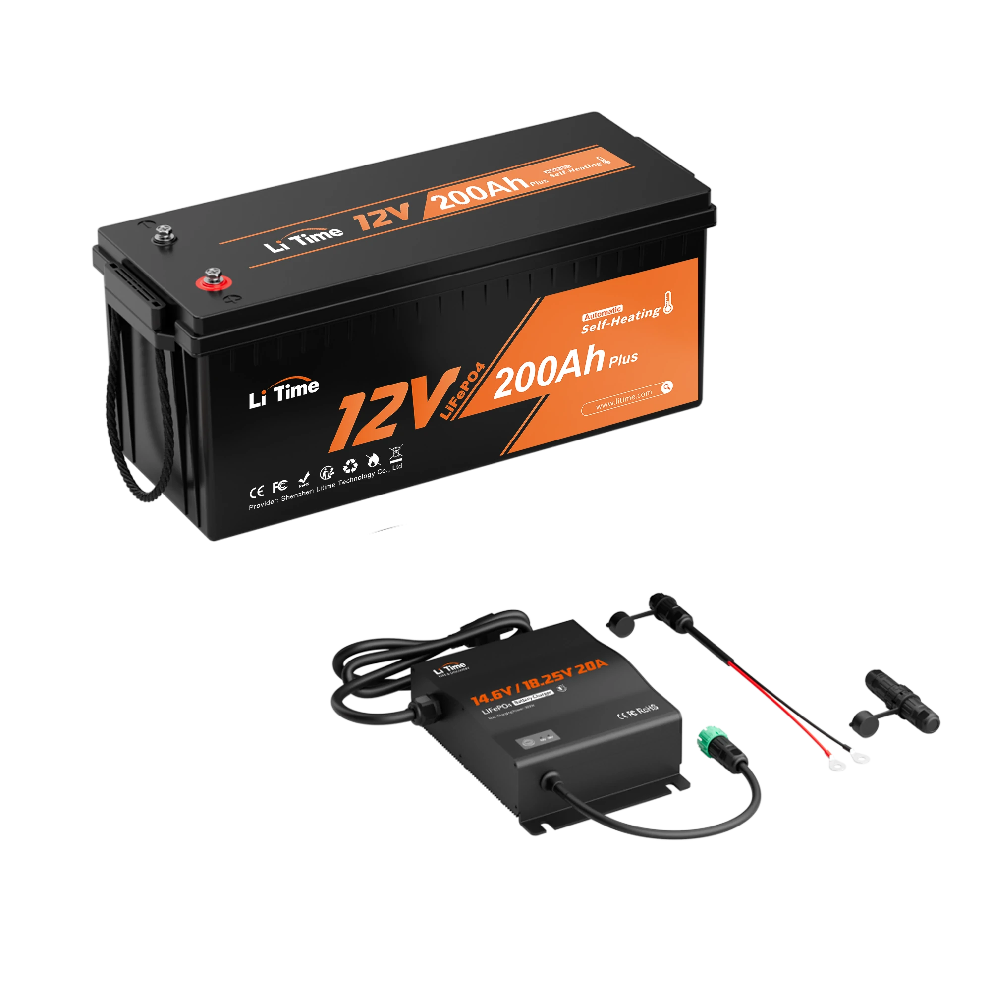 LiTime 12V 200Ah Plus Self-Heating LiFePO4 Battery 16 LiTime 12V 200Ah Plus Self-Heating LiFePO4 Battery