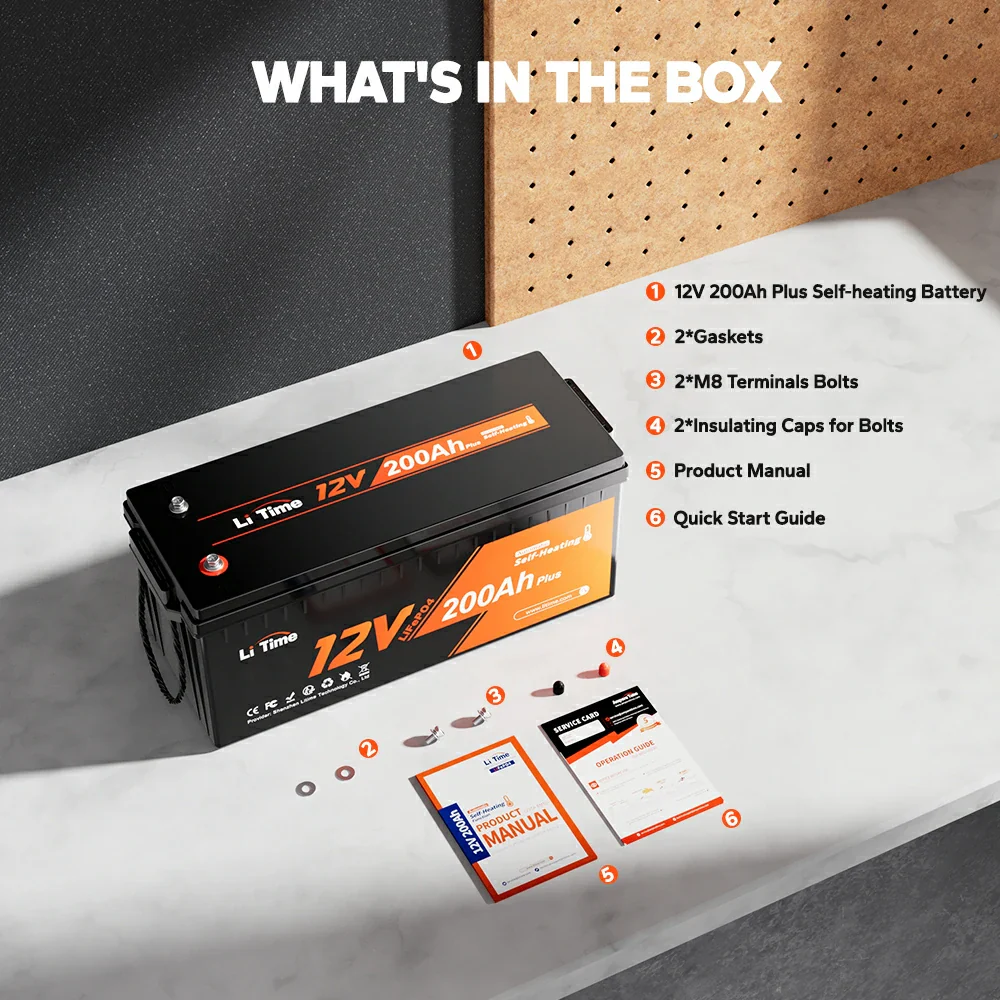LiTime 12V 200Ah Plus Self-Heating LiFePO4 Battery 9 LiTime 12V 200Ah Plus Self-Heating LiFePO4 Battery