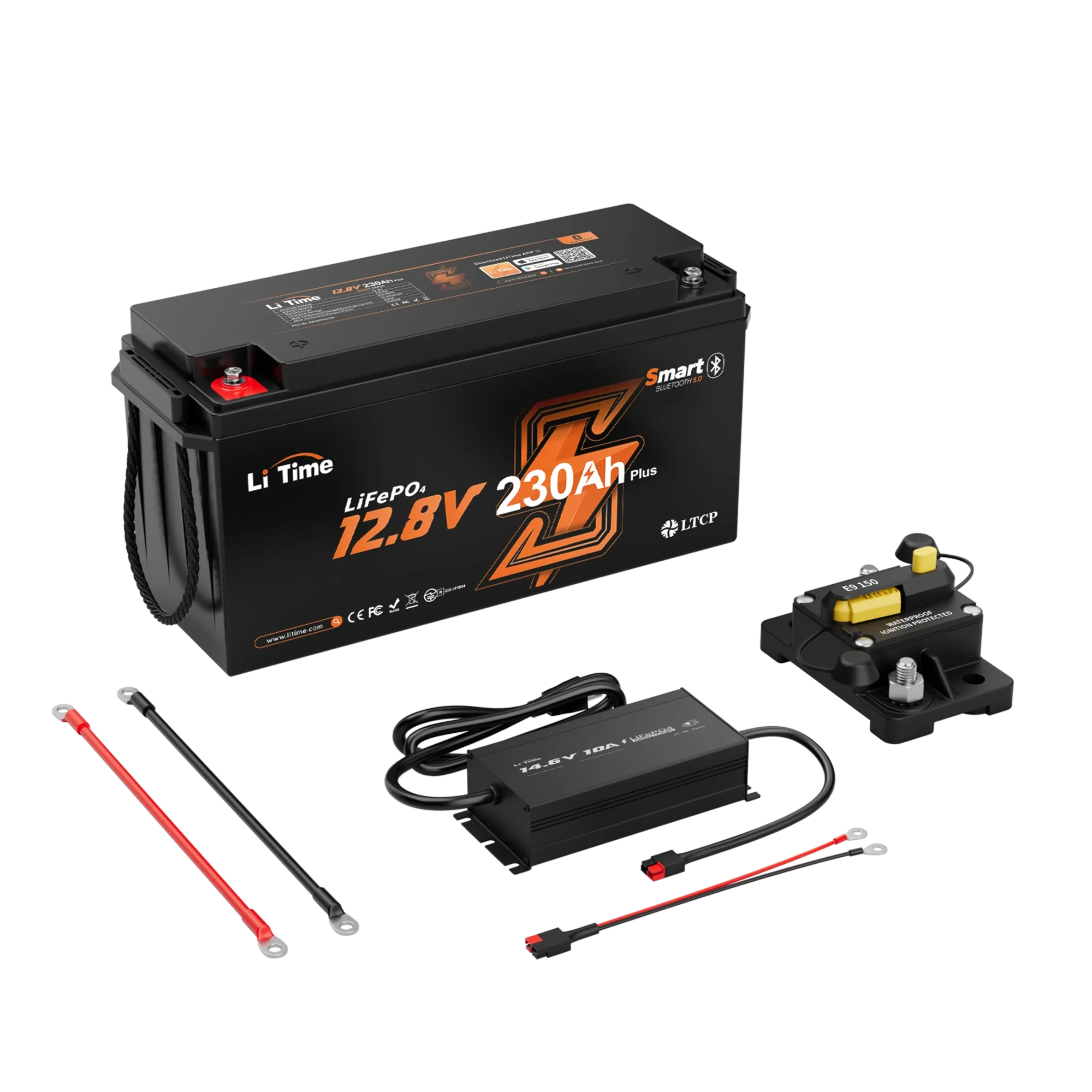 LiTime 12V 230Ah Bluetooth Lithium RV Battery with Low-Temp Protection