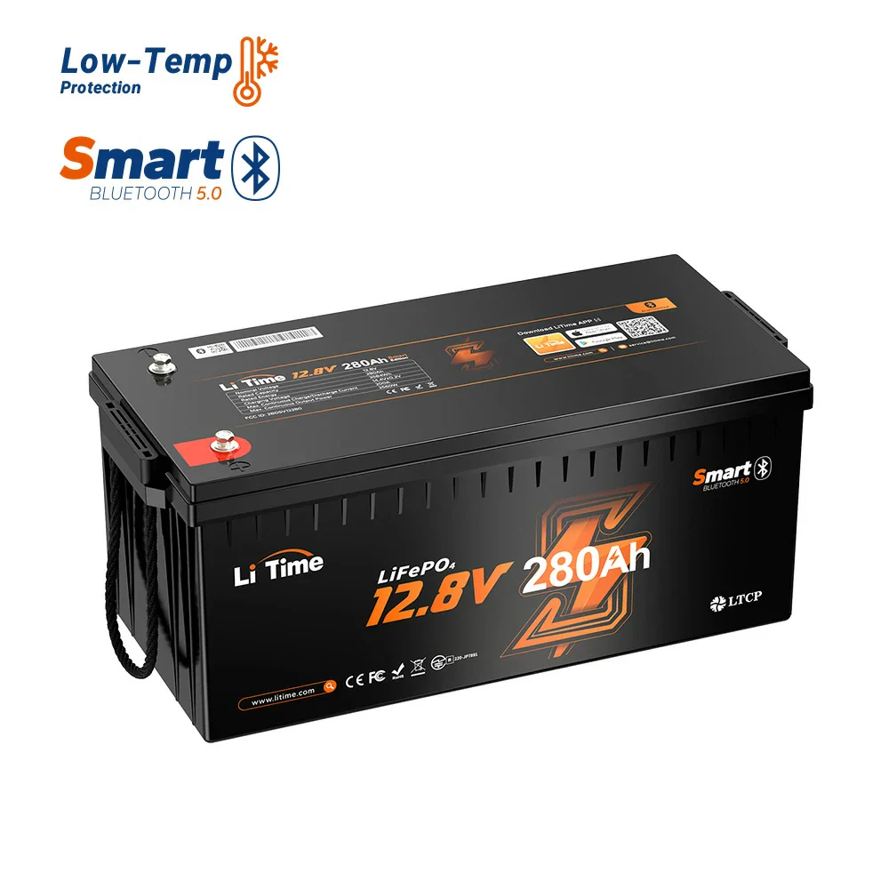 LiTime 12V 280Ah Bluetooth Lithium Battery-3584Wh Power for RVs, Homes & Off-Grid