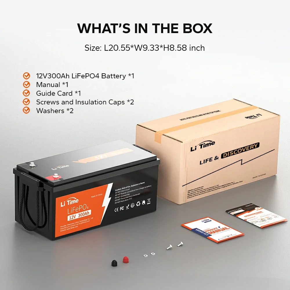 LiTime 12V 300Ah LiFePO4 Lithium Battery for RV 12 LiTime 12V 300Ah LiFePO4 Lithium Battery for RV