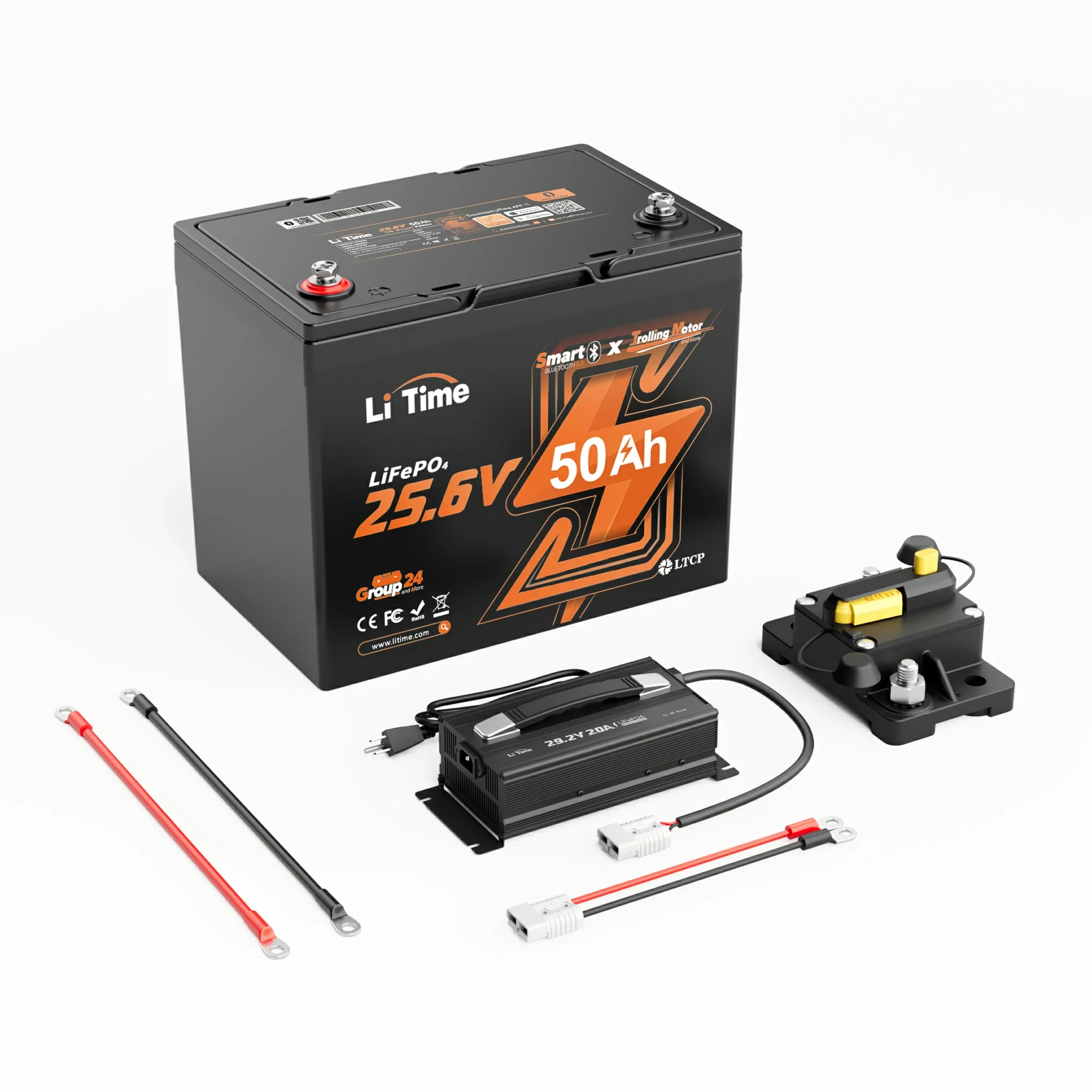 LiTime 24V 50Ah TM LiFePO4 Lithium Marine Trolling Motor Bluetooth Battery 11 LiTime 24V 50Ah TM LiFePO4 Lithium Marine Trolling Motor Bluetooth Battery