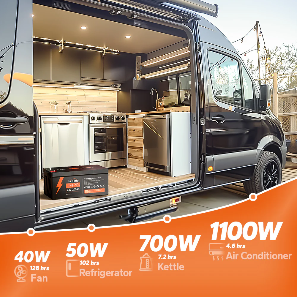 LiTime 24V 200Ah Group 8D LiFePO4 Lithium Battery 6 LiTime 24V 200Ah Group 8D LiFePO4 Lithium Battery