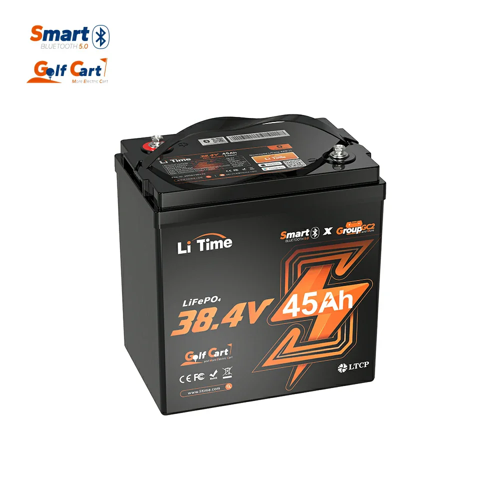 LiTime 36V 45Ah GC2 Bluetooth Lithium Golf Cart Battery