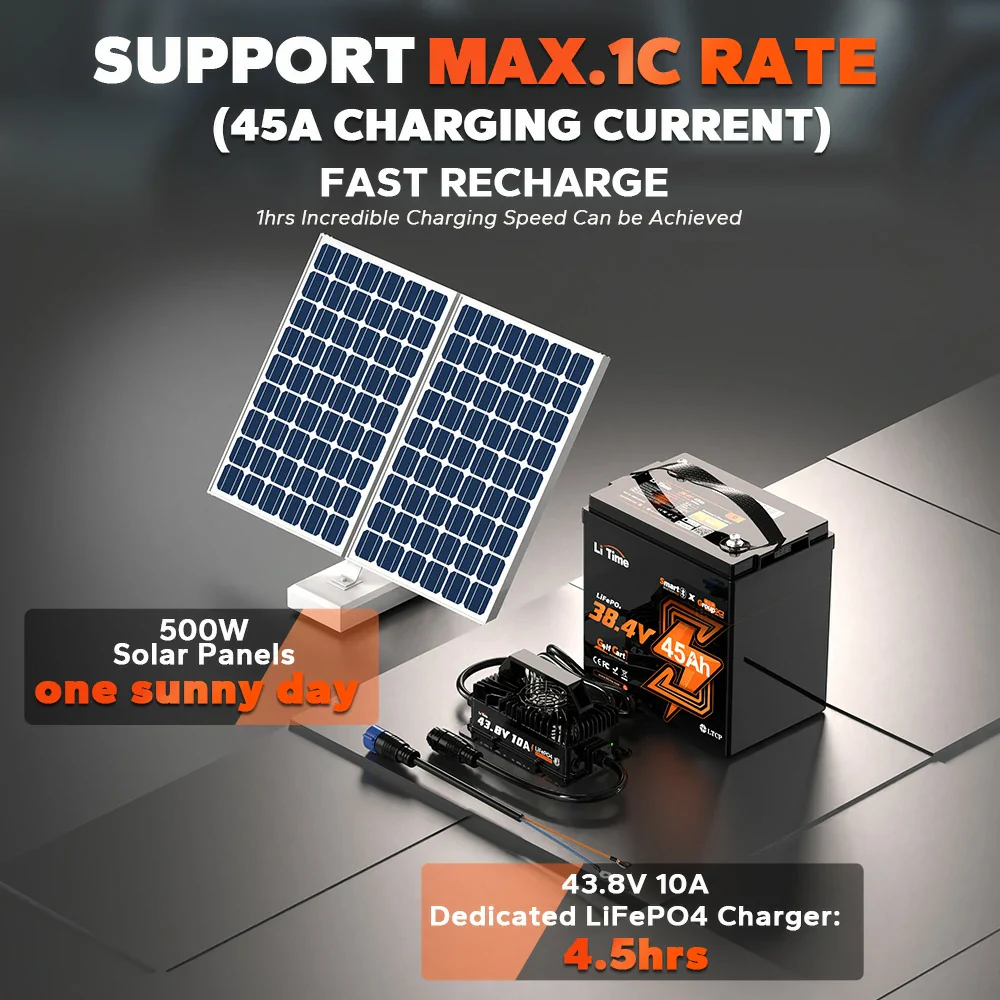 LiTime 36V 45Ah GC2 Bluetooth Lithium Golf Cart Battery 7 LiTime 36V 45Ah GC2 Bluetooth Lithium Golf Cart Battery