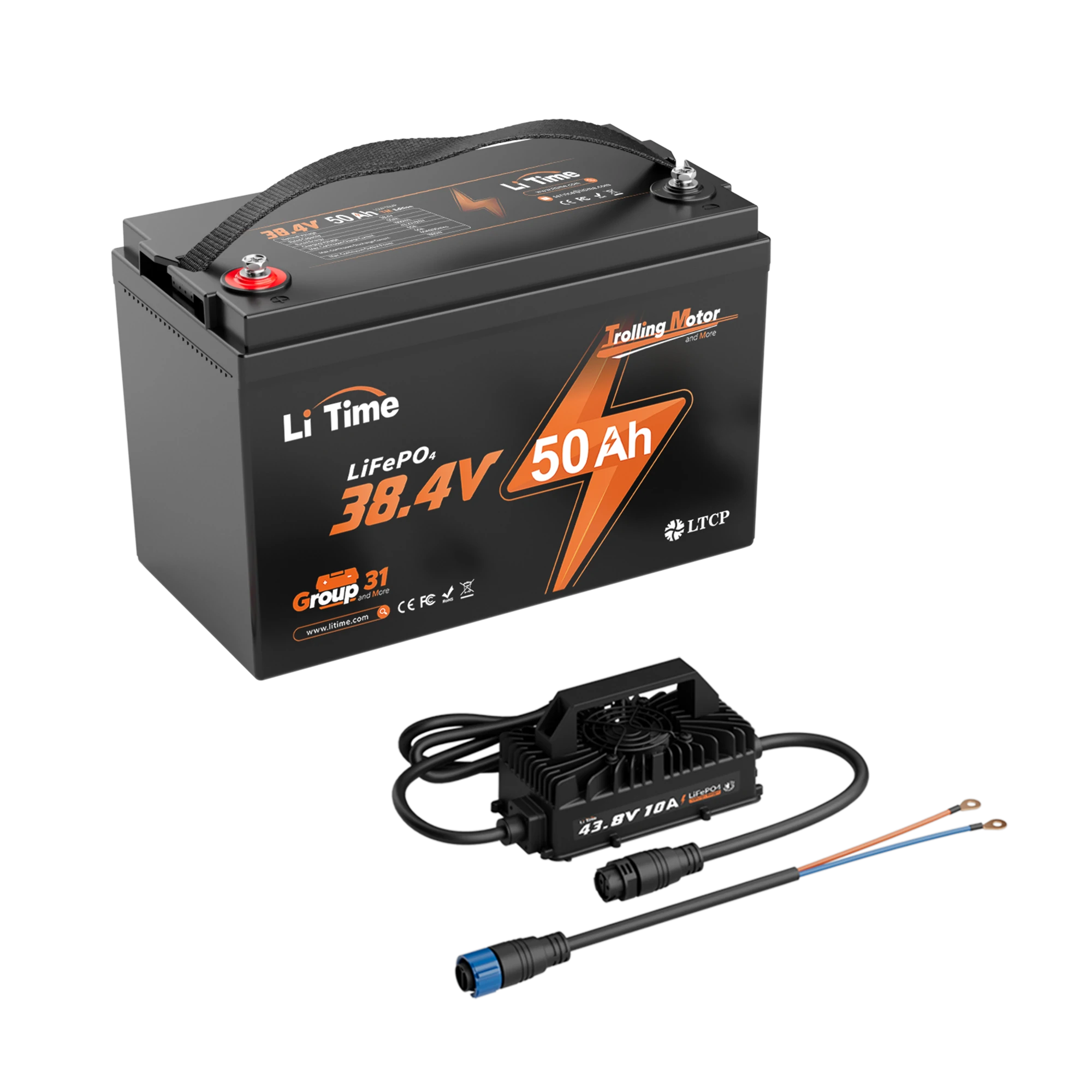 LiTime 36V 50Ah Marine Trolling Motor LiFePO4 Lithium Battery 12 LiTime 36V 50Ah Marine Trolling Motor LiFePO4 Lithium Battery