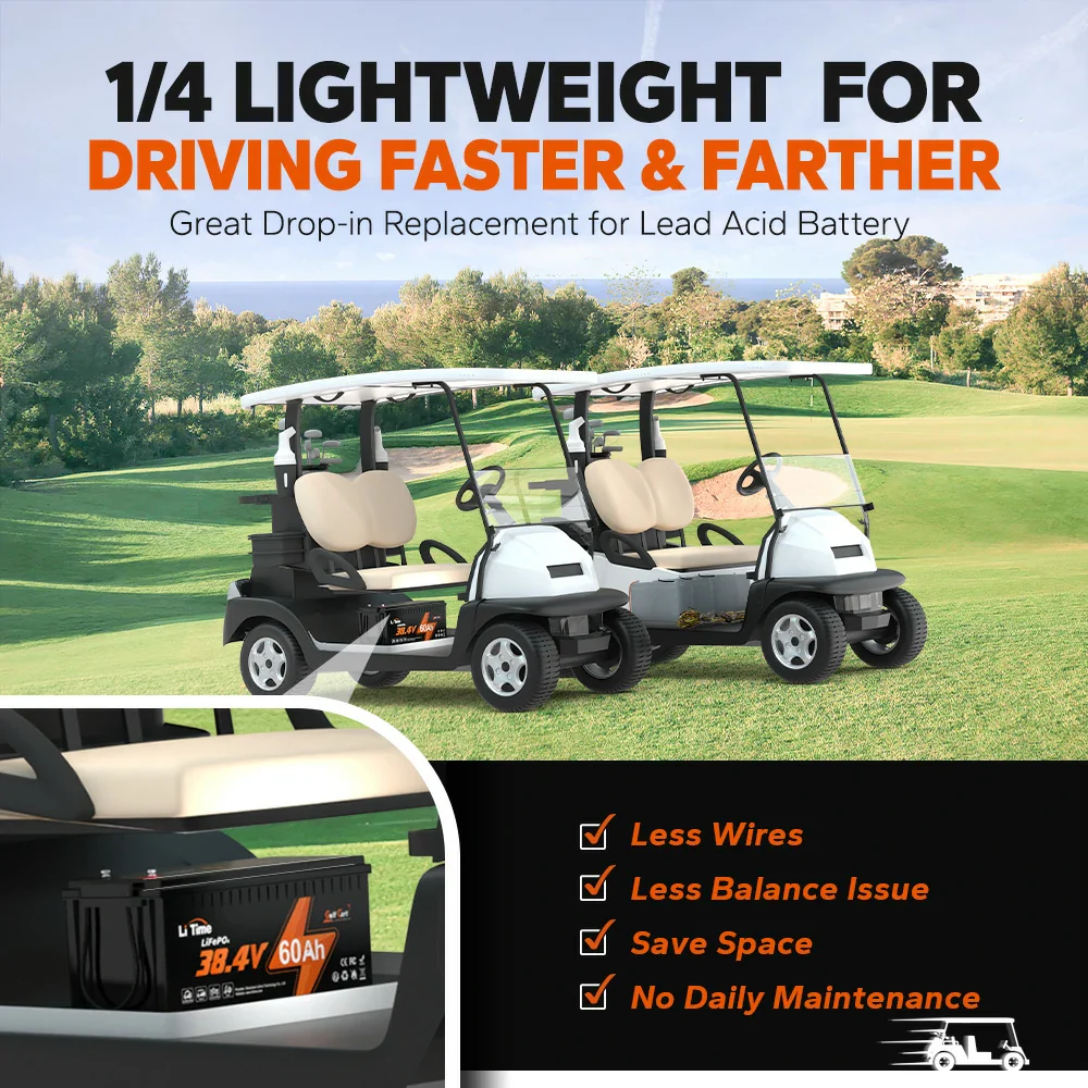 LiTime 36V 60Ah Lithium Golf Cart Battery 4 LiTime 36V 60Ah Lithium Golf Cart Battery