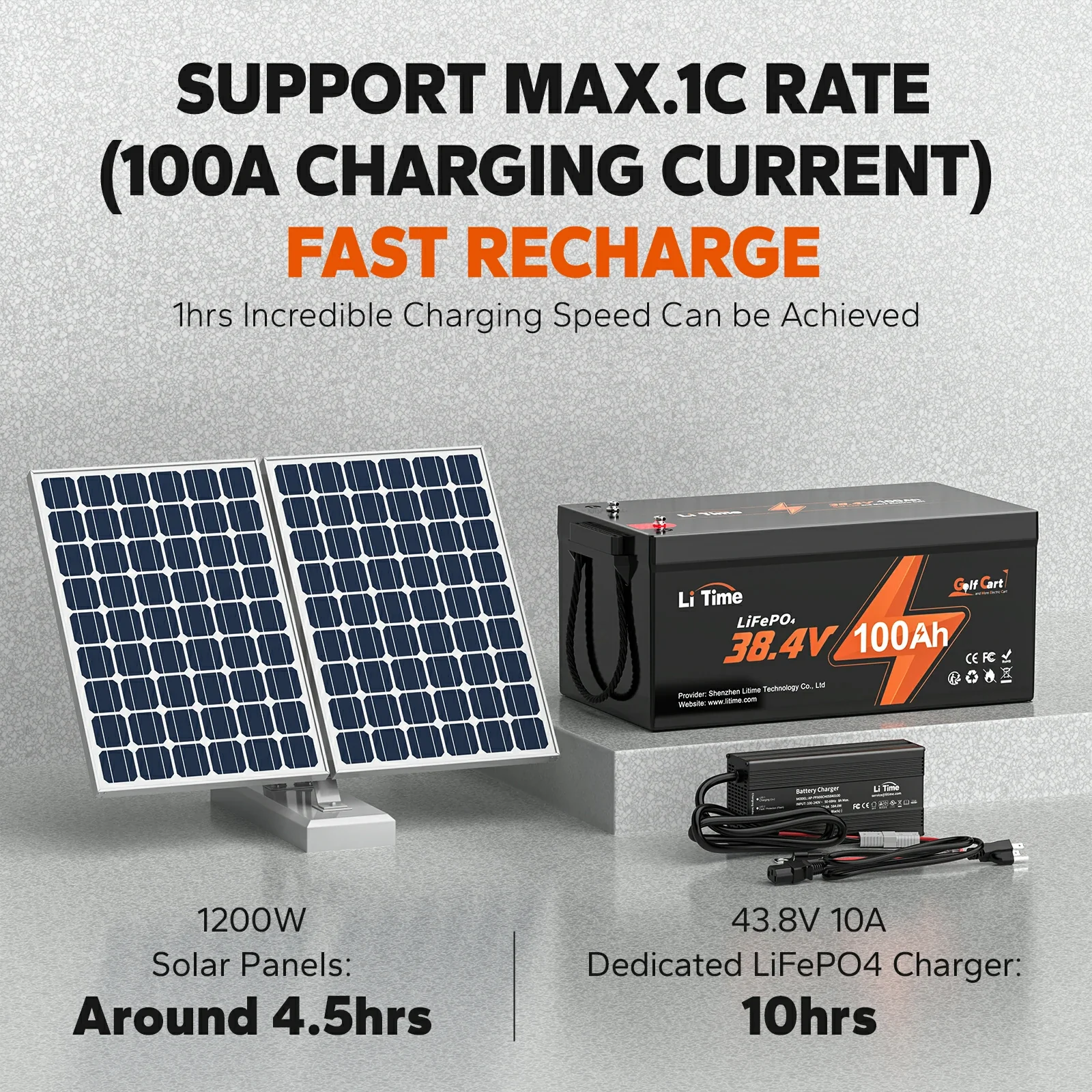 LiTime 36V 100Ah Lithium Golf Cart Batteries for Club Car 7 LiTime 36V 100Ah Lithium Golf Cart Batteries for Club Car