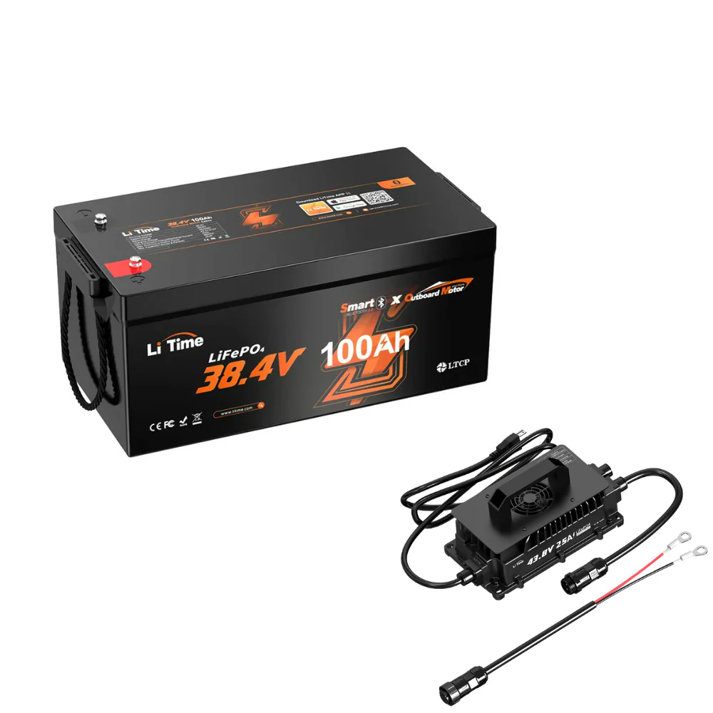 LiTime 36V 100Ah OBM Outboard Motor Lithium Marine Electric Boat Battery