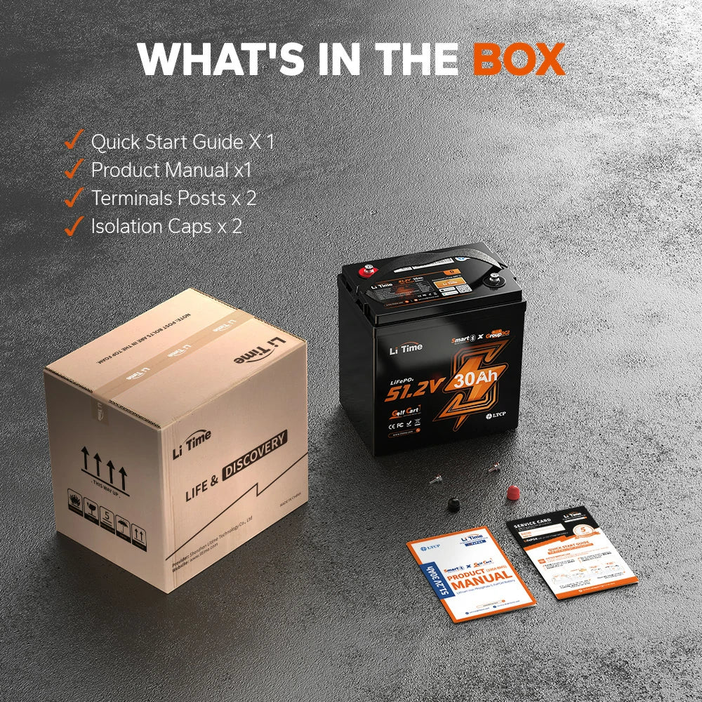 LiTime 48V 30Ah GC2 Bluetooth Golf Cart Lithium Battery 13 LiTime 48V 30Ah GC2 Bluetooth Golf Cart Lithium Battery