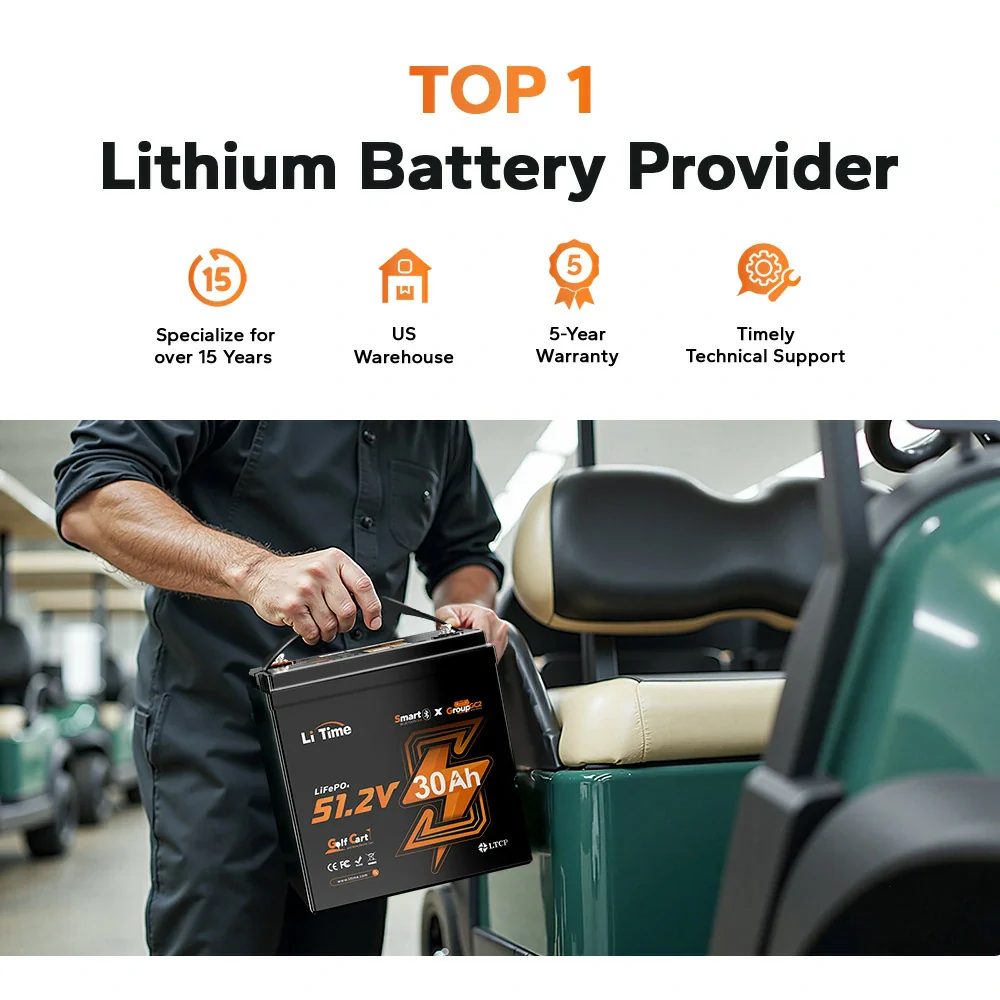 LiTime 48V 30Ah GC2 Bluetooth Golf Cart Lithium Battery 15 LiTime 48V 30Ah GC2 Bluetooth Golf Cart Lithium Battery