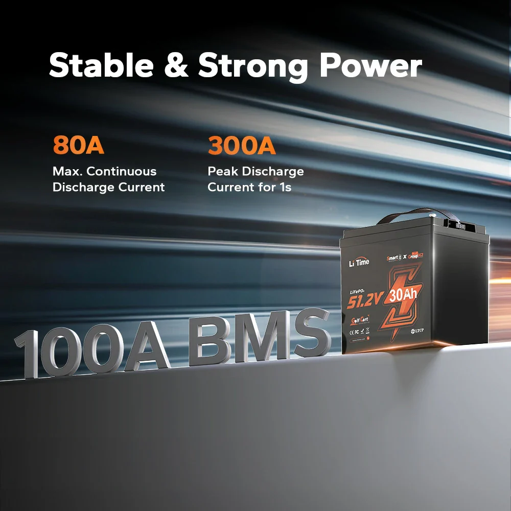 LiTime 48V 30Ah GC2 Bluetooth Golf Cart Lithium Battery 7 LiTime 48V 30Ah GC2 Bluetooth Golf Cart Lithium Battery