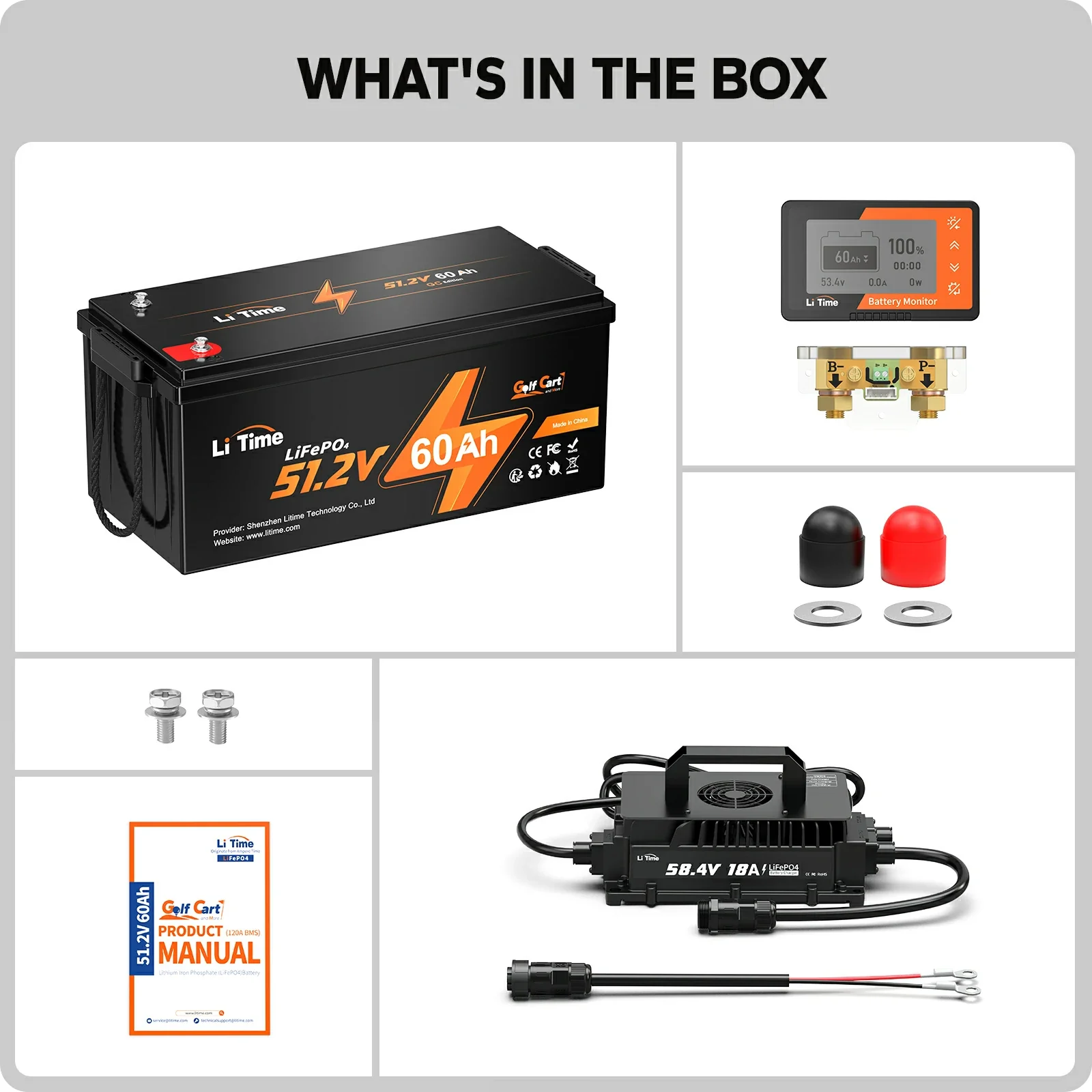 LiTime 48V 60Ah Lithium Golf Cart Battery 15 LiTime 48V 60Ah Lithium Golf Cart Battery