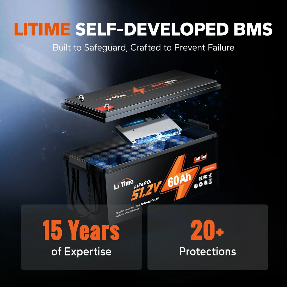 LiTime 48V 60Ah OBM Lithium Marine Battery for Electric Outboard Motors 5 LiTime 48V 60Ah OBM Lithium Marine Battery for Electric Outboard Motors