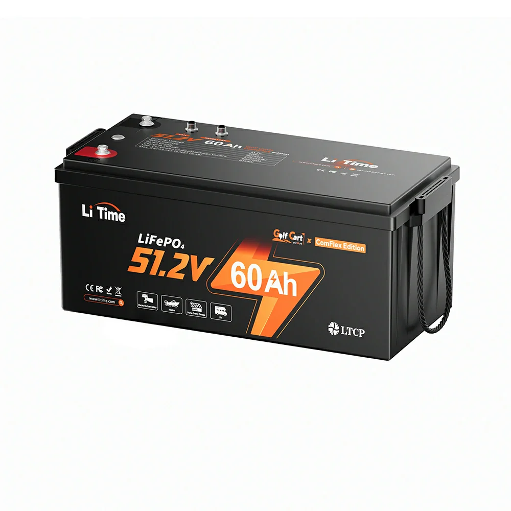 LiTime 48V 60Ah Golf Cart Lithium Battery - 120A BMS & Real-Time Monitoring