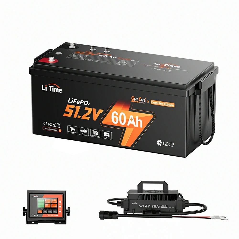 LiTime 48V 60Ah Golf Cart Lithium Battery - 120A BMS & Real-Time Monitoring 14 LiTime 48V 60Ah Golf Cart Lithium Battery - 120A BMS & Real-Time Monitoring