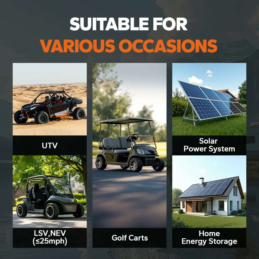 LiTime 48V 100Ah Golf Cart Bluetooth Lithium Battery 13 LiTime 48V 100Ah Golf Cart Bluetooth Lithium Battery