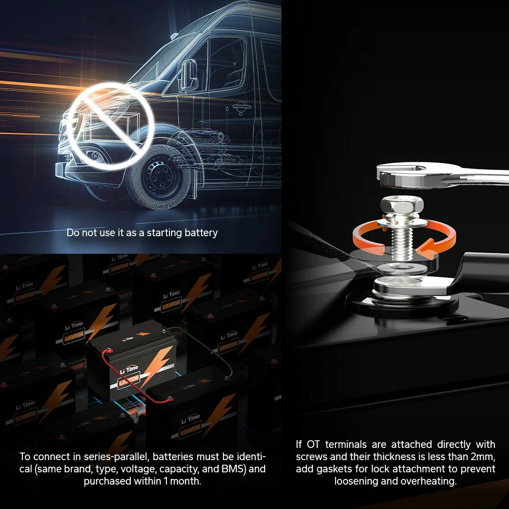 LiTime 48V 100Ah Golf Cart Bluetooth Lithium Battery 15 LiTime 48V 100Ah Golf Cart Bluetooth Lithium Battery