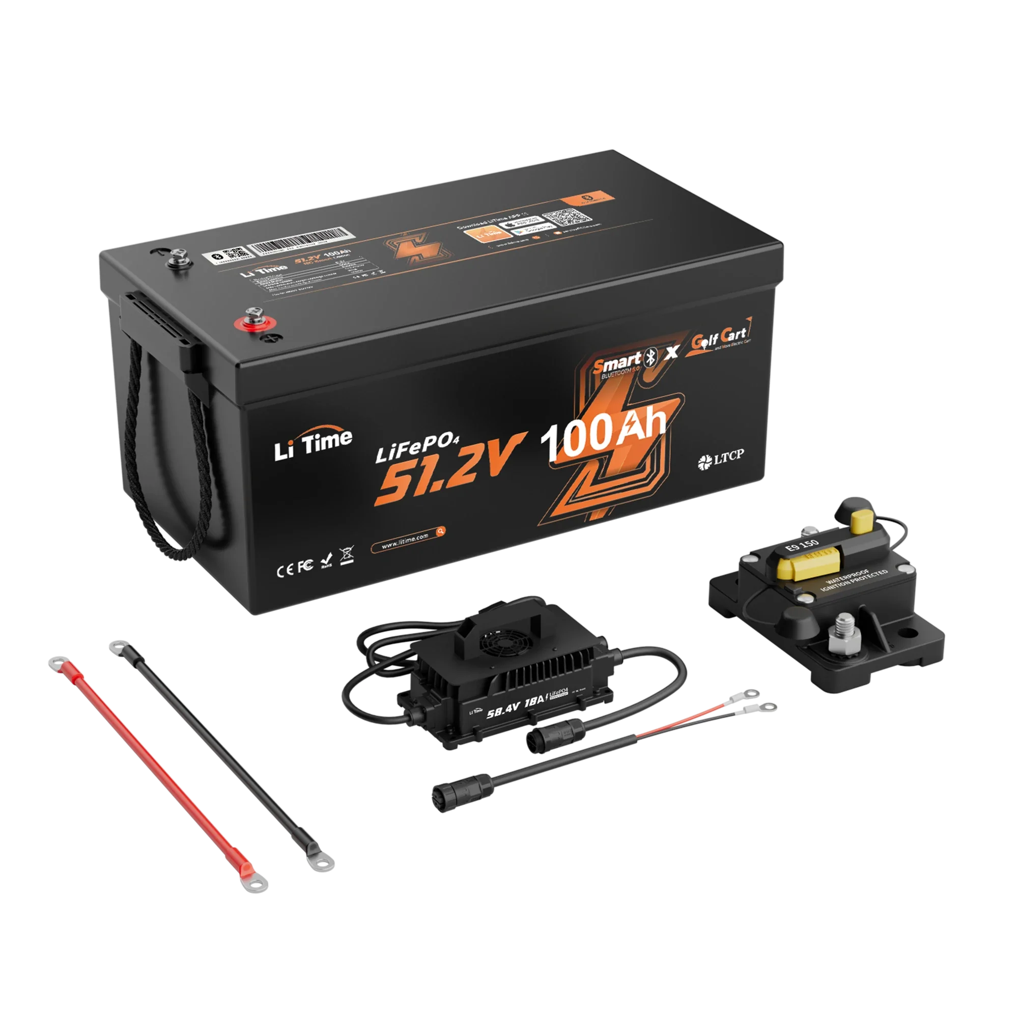 LiTime 48V 100Ah Golf Cart Bluetooth Lithium Battery 20 LiTime 48V 100Ah Golf Cart Bluetooth Lithium Battery