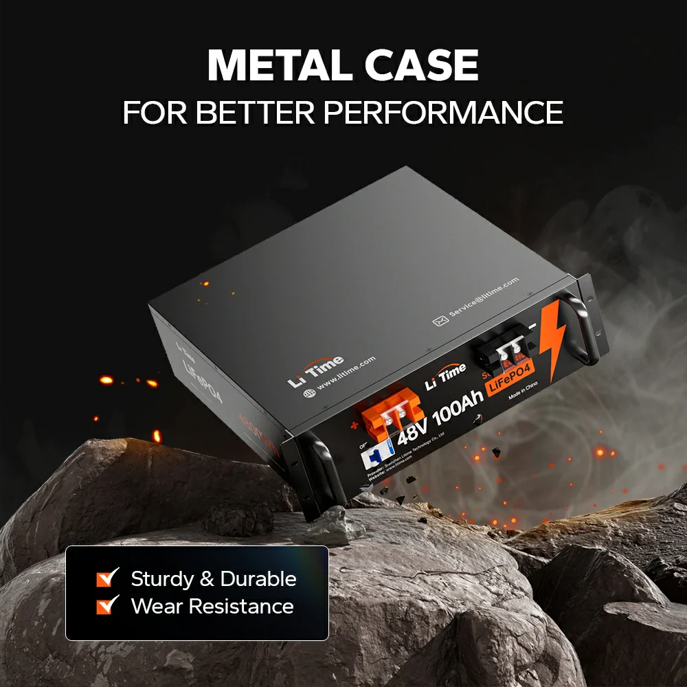 LiTime 48V 100Ah Server Rack LiFePO4 Solar Battery Bank 6 LiTime 48V 100Ah Server Rack LiFePO4 Solar Battery Bank