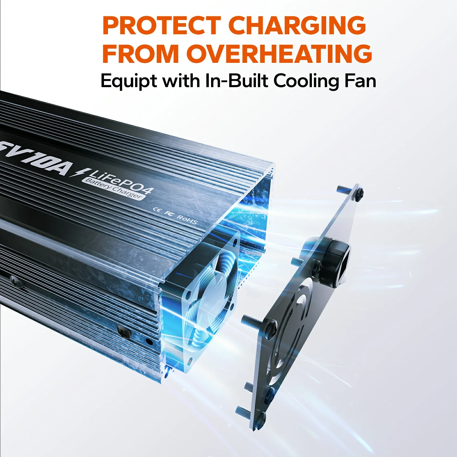 LiTime 12V (14.6V) 10A LiFePO4 Battery Charger