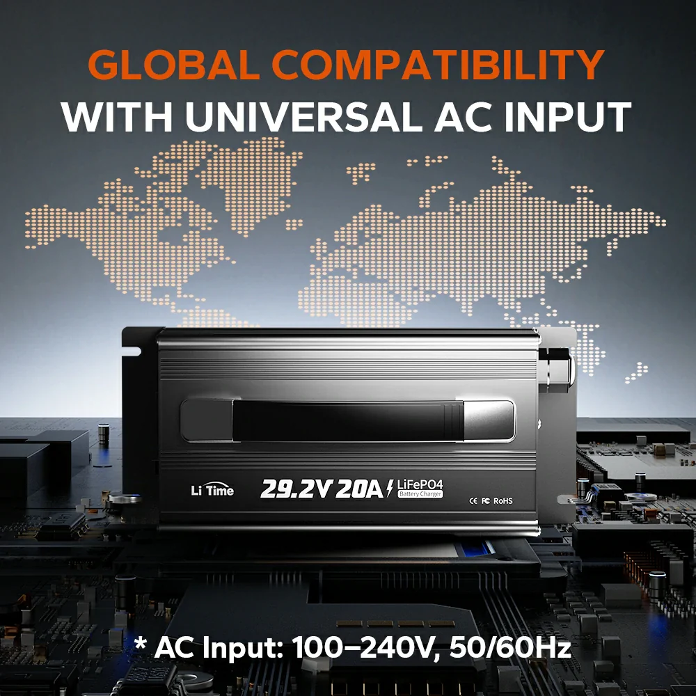 LiTime 24 (29.2) Volt 20A Mountable Lithium Battery Charger 9 LiTime 24 (29.2) Volt 20A Mountable Lithium Battery Charger