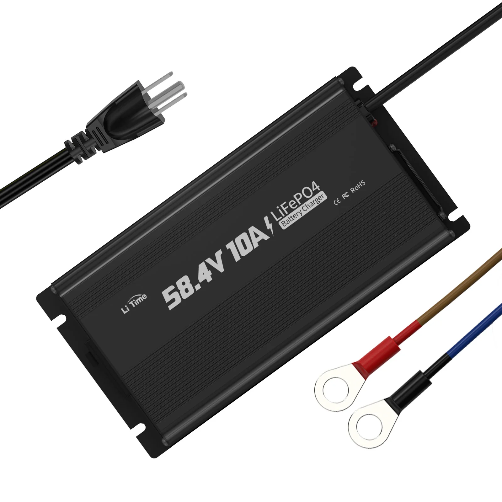 LiTime 48V (58.4V) 10A LiFePO4 Lithium Battery Charger