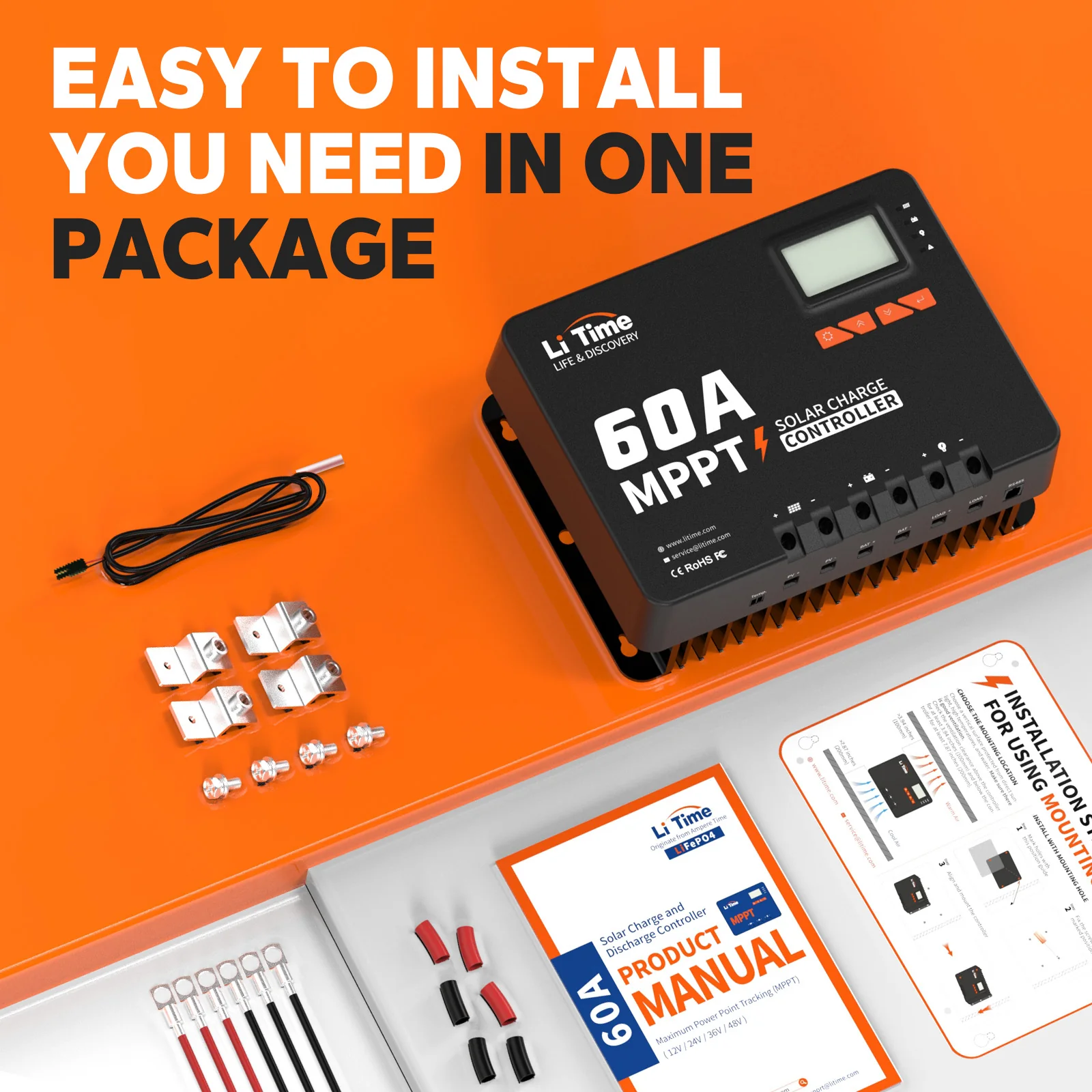 60A MPPT 12V/24V/36V/48V Bluetooth Solar Charge Controller 9 60A MPPT 12V/24V/36V/48V Bluetooth Solar Charge Controller