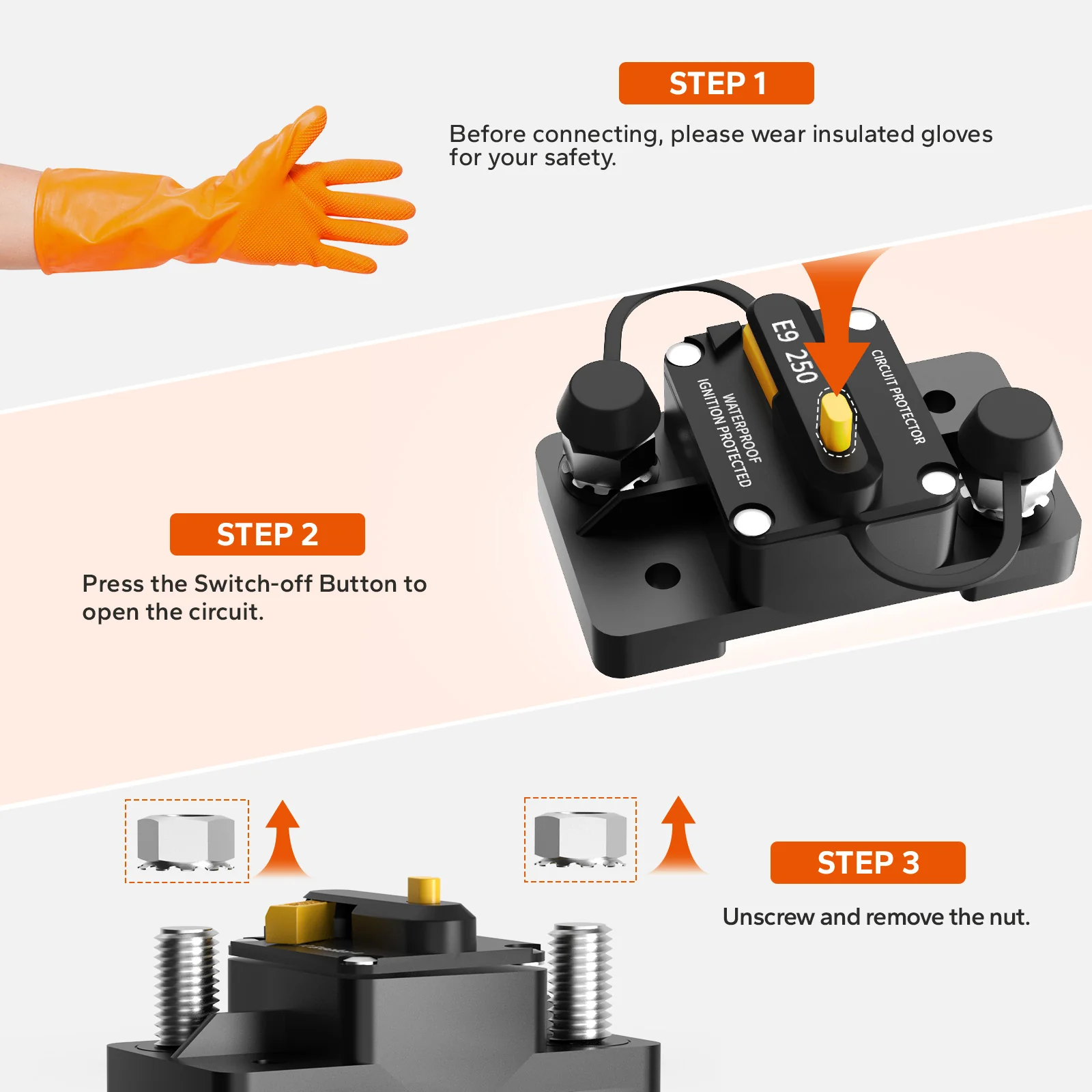 LiTime 250A Switchable Circuit Breaker for LiFePO4 Batteries 4 LiTime 250A Switchable Circuit Breaker for LiFePO4 Batteries