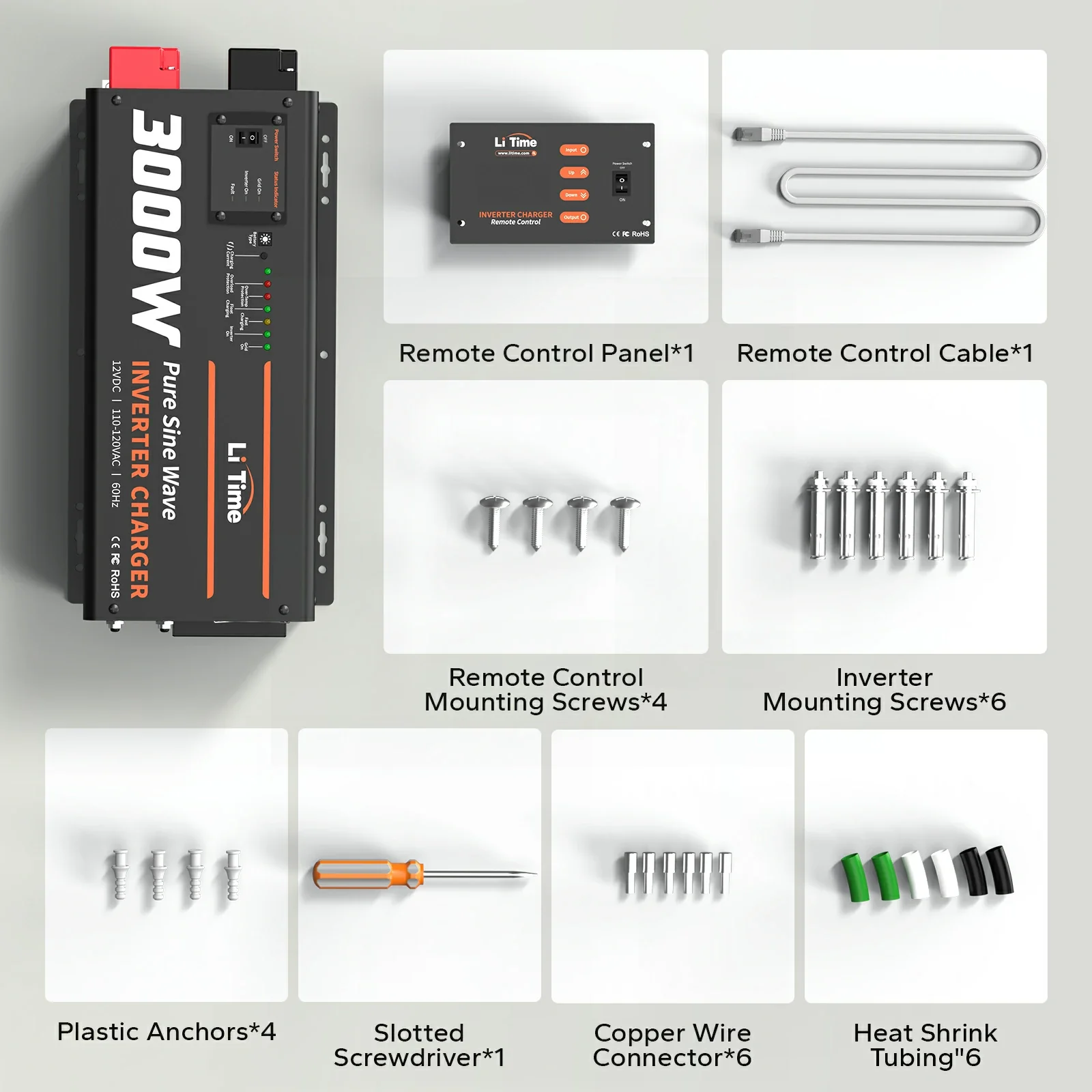 LiTime 3000 Watt Pure Sine Wave Inverter Charger 12 LiTime 3000 Watt Pure Sine Wave Inverter Charger