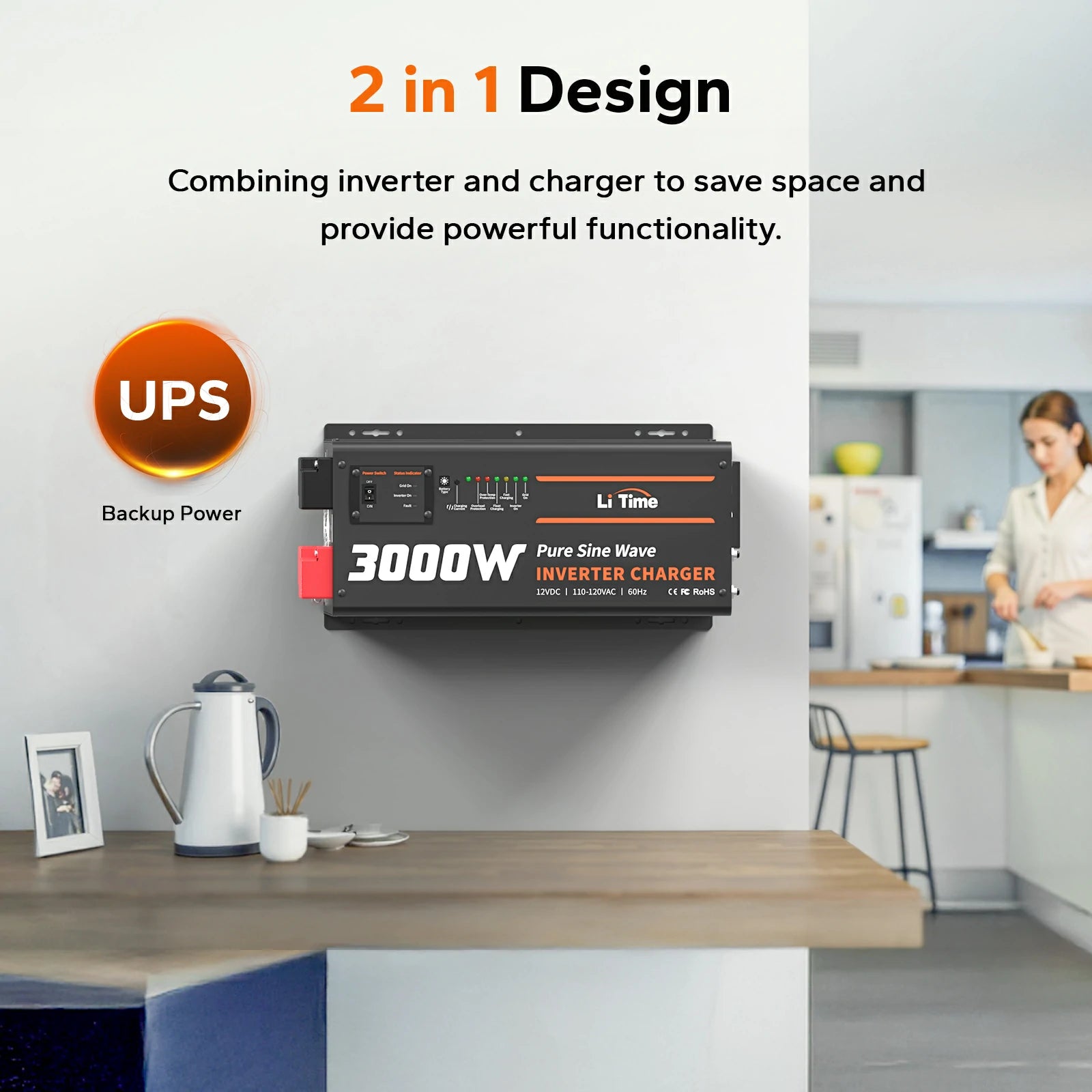 LiTime 3000 Watt Pure Sine Wave Inverter Charger 3 LiTime 3000 Watt Pure Sine Wave Inverter Charger