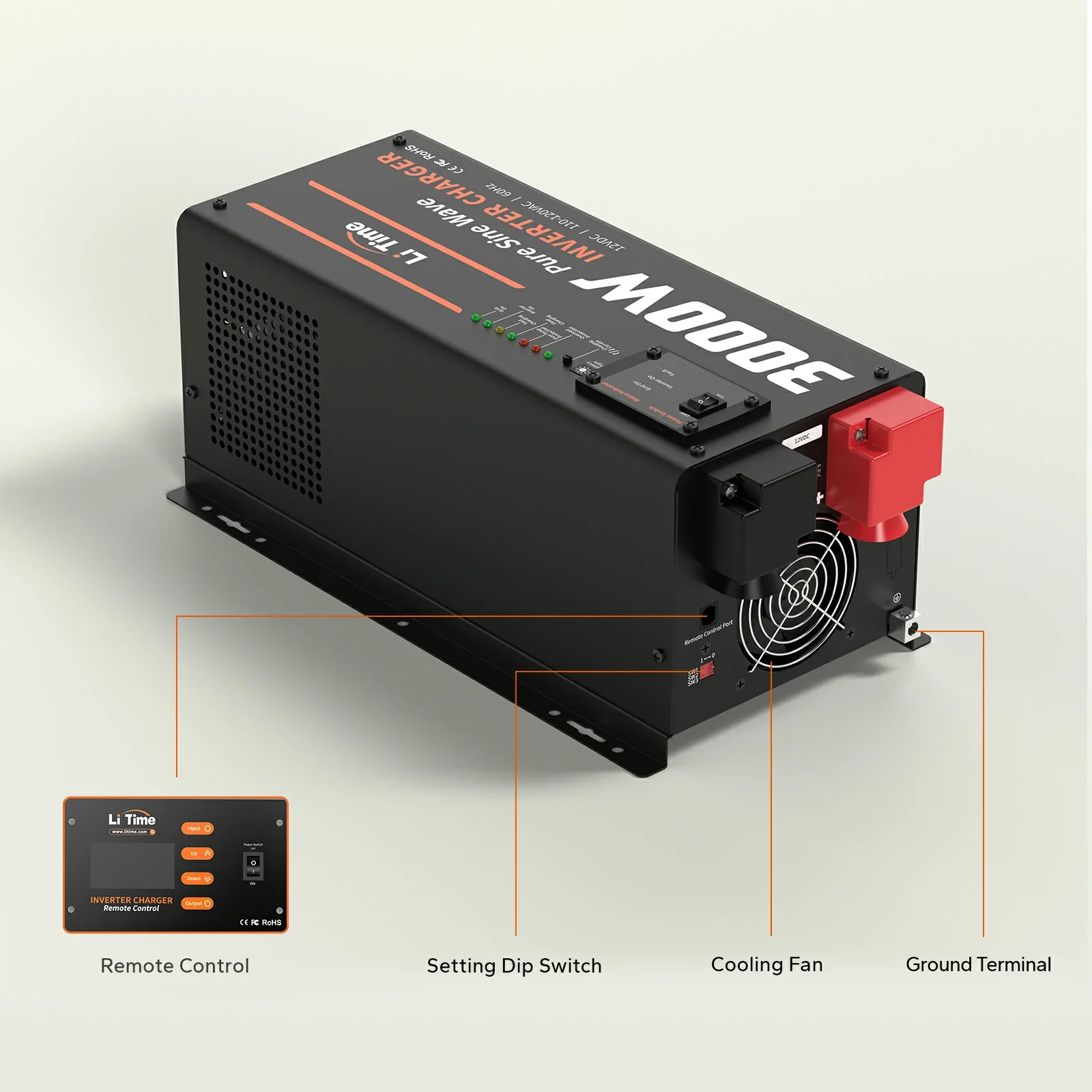 LiTime 3000 Watt Pure Sine Wave Inverter Charger 9 LiTime 3000 Watt Pure Sine Wave Inverter Charger