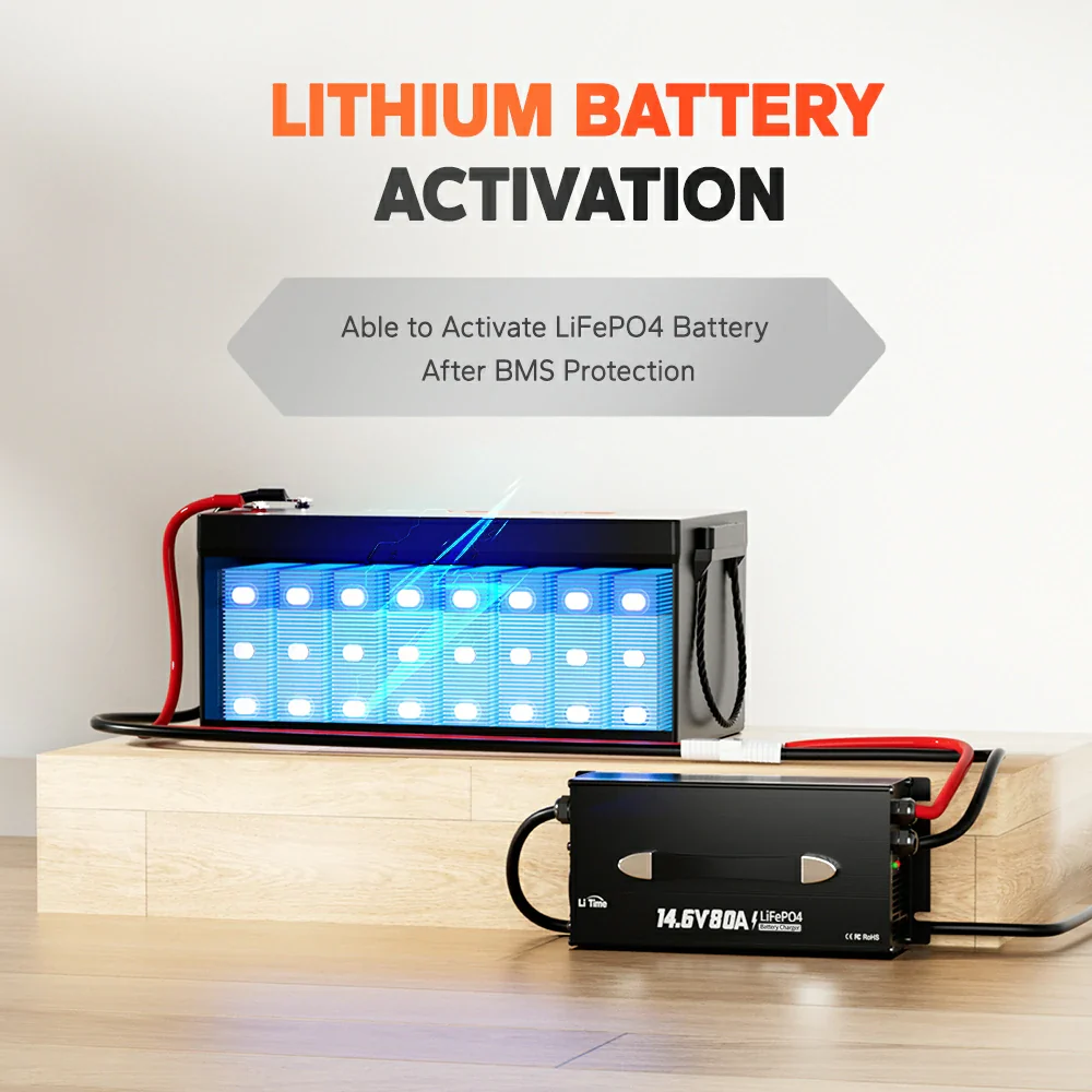 LiTime 12V (14.6V) 80A Mountable LiFePO4 Battery Charger 5 LiTime 12V (14.6V) 80A Mountable LiFePO4 Battery Charger