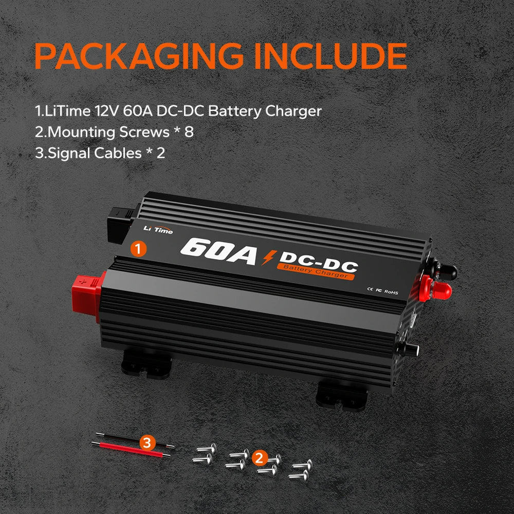 LiTime 12V 60A DC to DC Battery Charger 8 LiTime 12V 60A DC to DC Battery Charger