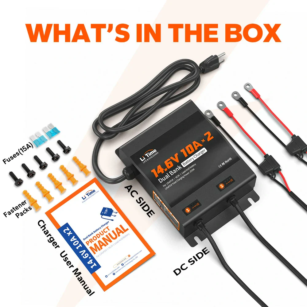 LiTime 2 Bank 12V 10A Battery Charger 13 LiTime 2 Bank 12V 10A Battery Charger